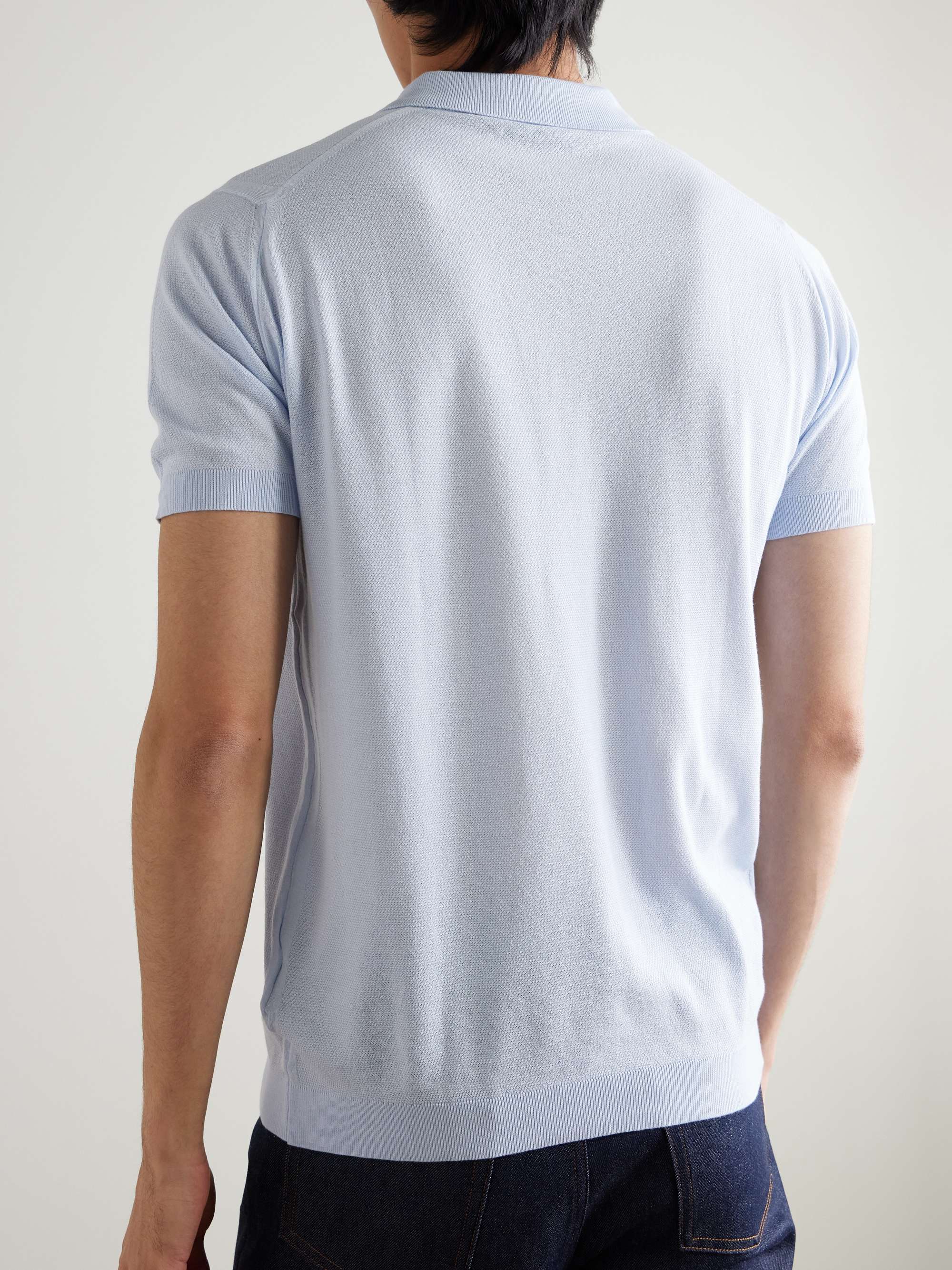 JOHN SMEDLEY Roth Slim-Fit Sea Island Cotton-Piqué Polo Shirt
