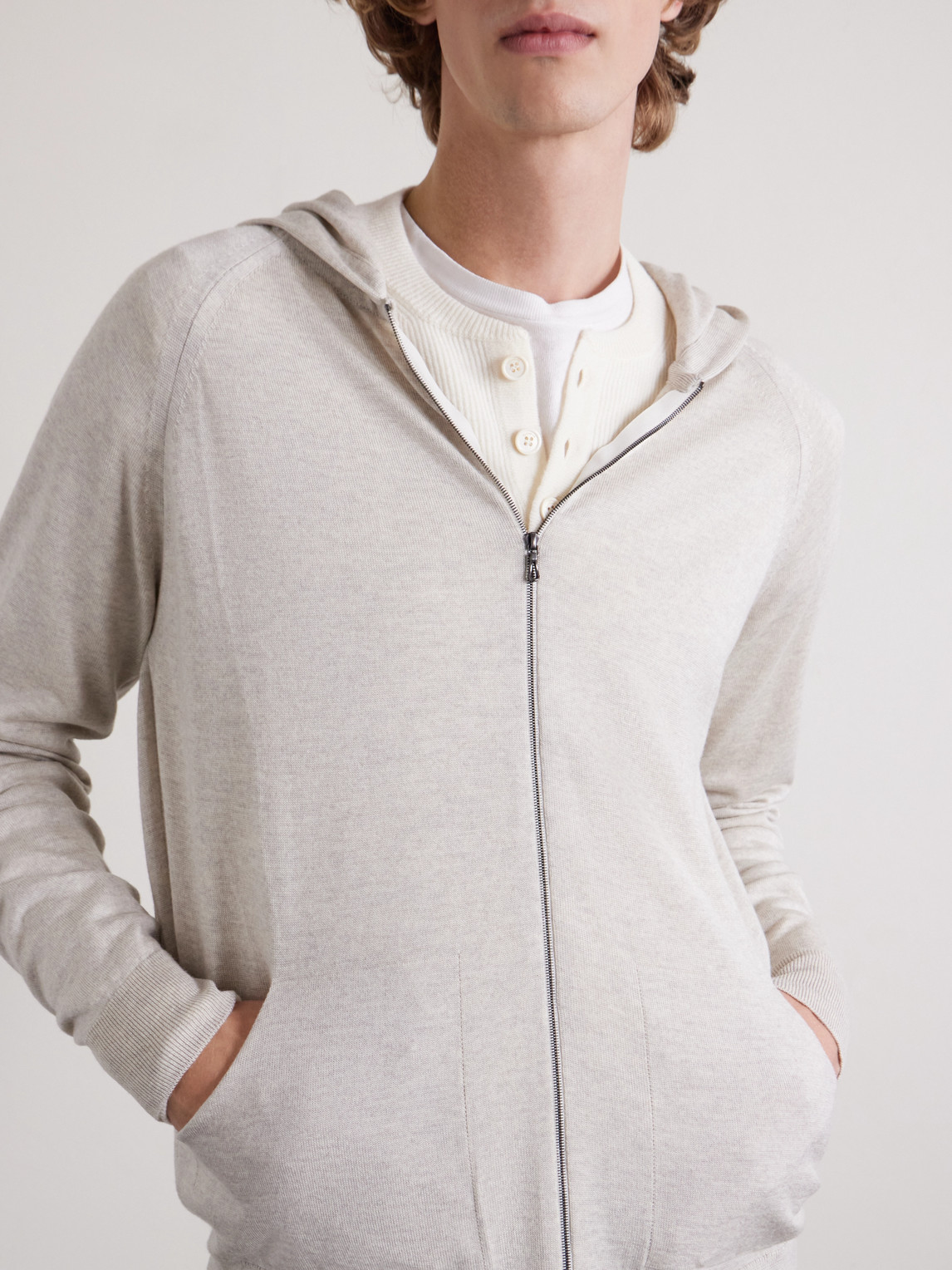 Carty Merino Wool Zip-Up Hoodie