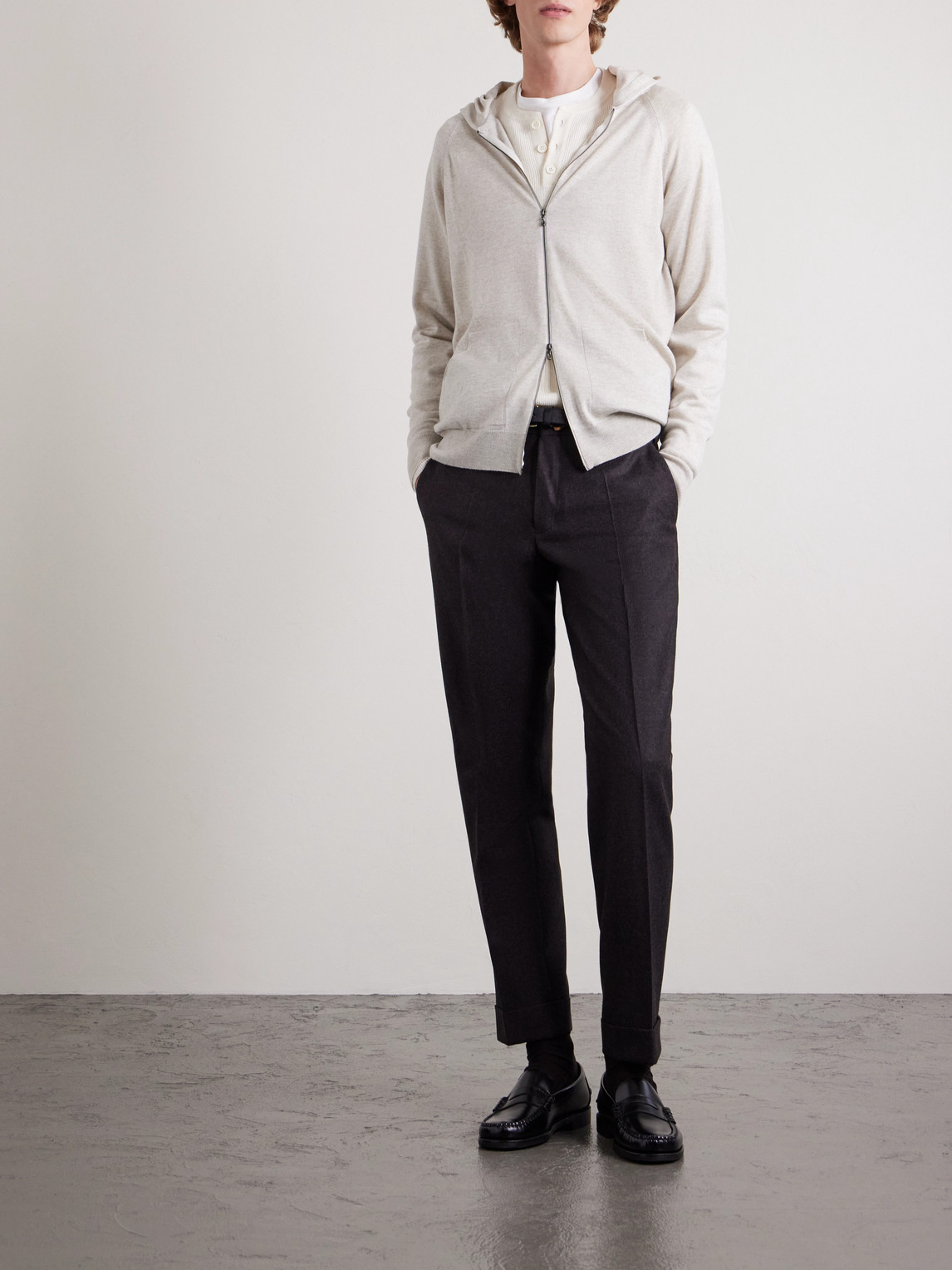 Carty Merino Wool Zip-Up Hoodie