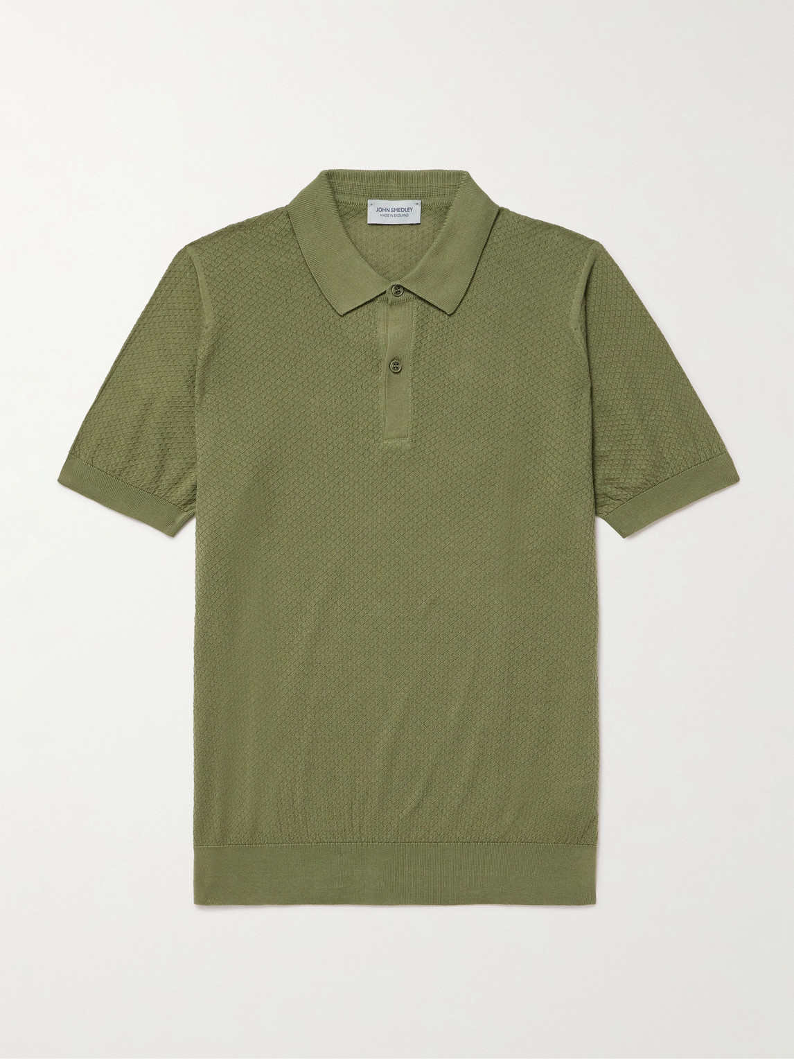 John Smedley Calun Pointelle-Knit ea Island Cotton Polo hirt - Men