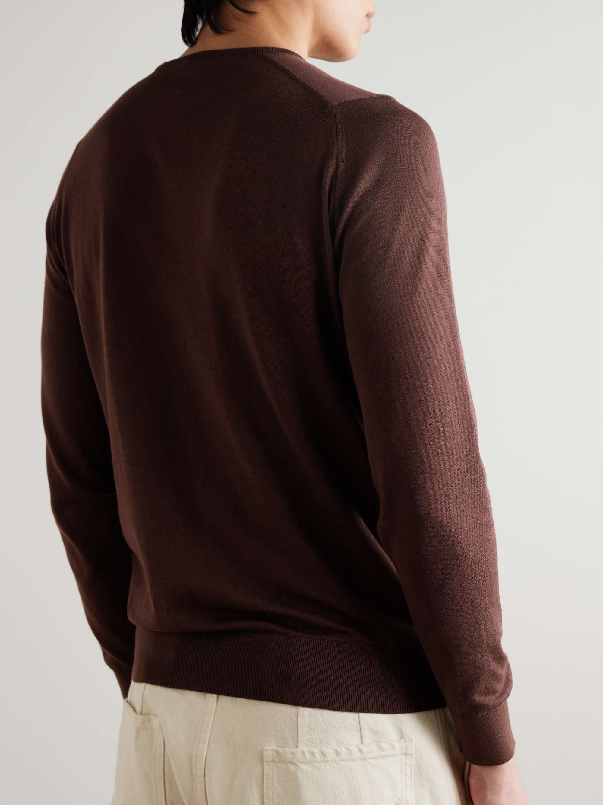 JOHN SMEDLEY Pullover in cotone Sea Island