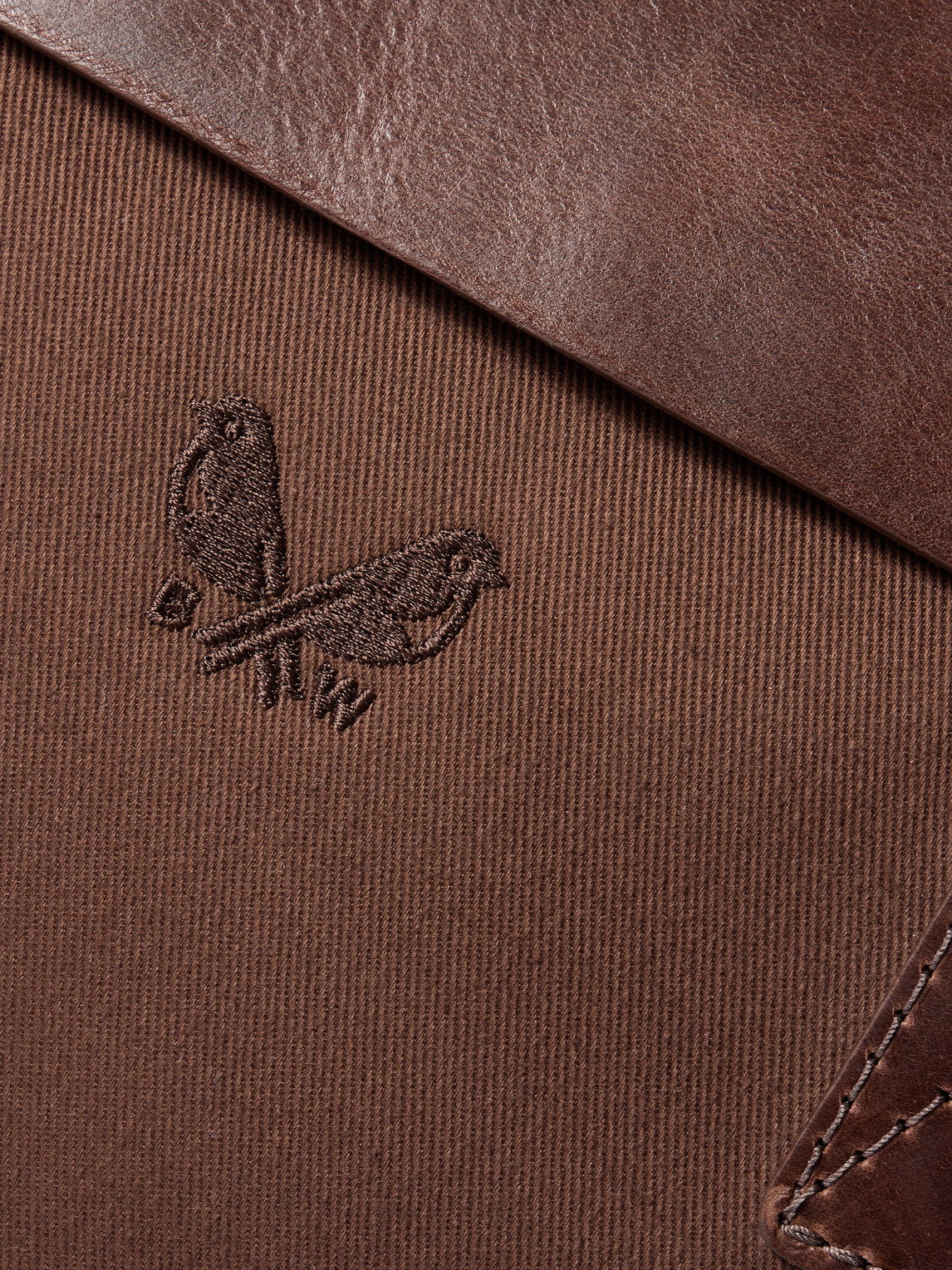 Bennett Winch Cotton-canvas And Full-grain Leather Briefcase In Brown