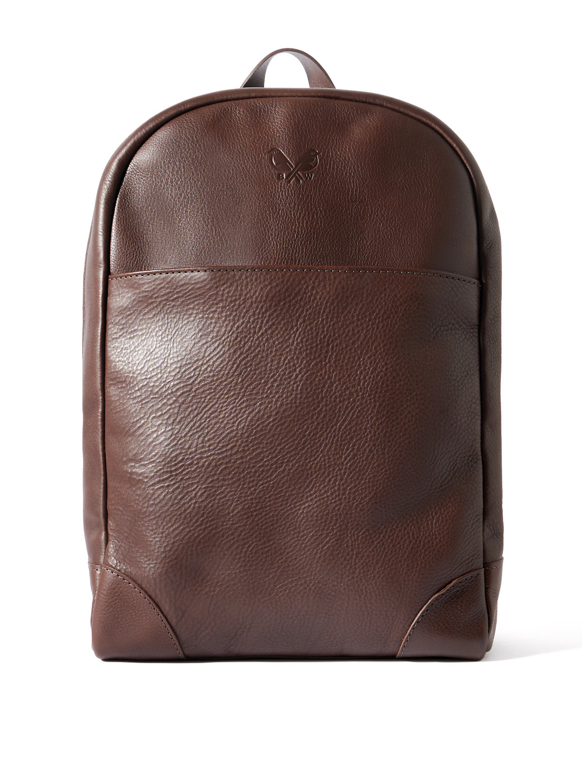 Bennett Winch Logo-debossed Full-grain Leather Backpack In Brown