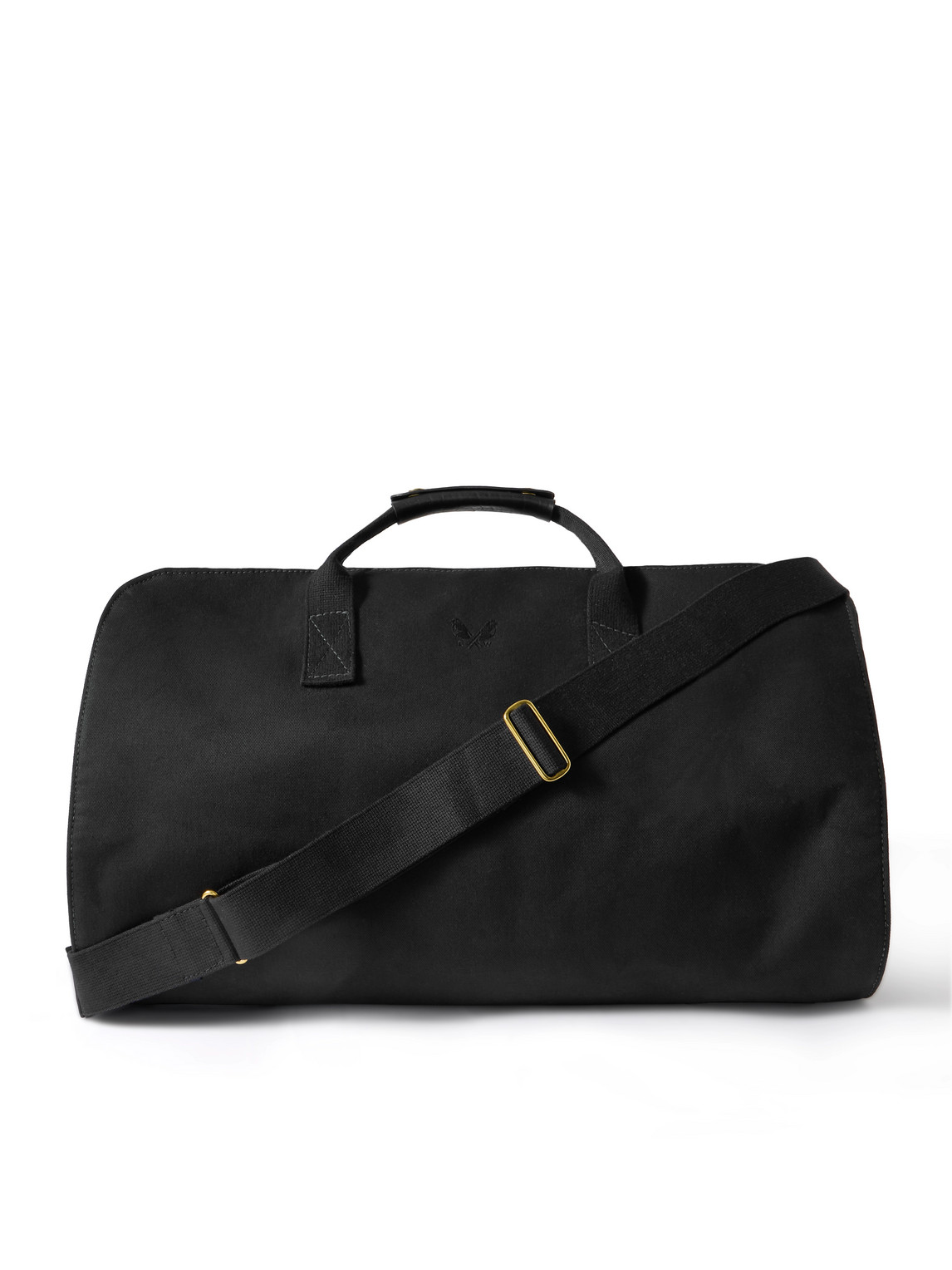 Bennett Winch Leather-trimmed Cotton-canvas Suit Carrier And Holdall In Black