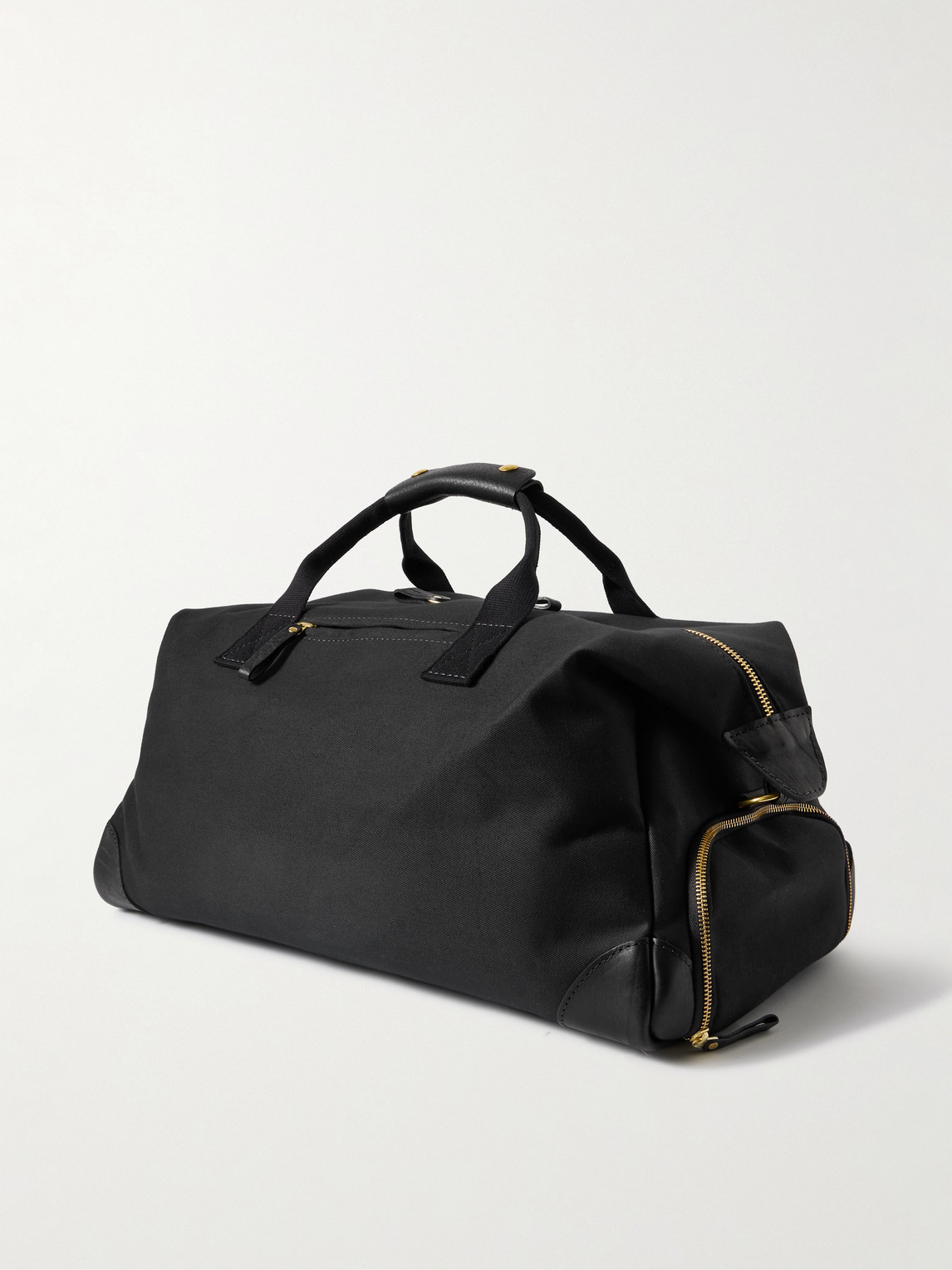  Bennett Winch - Weekender Leather-trimmed Cotton-canvas Holdall - Men - Black 