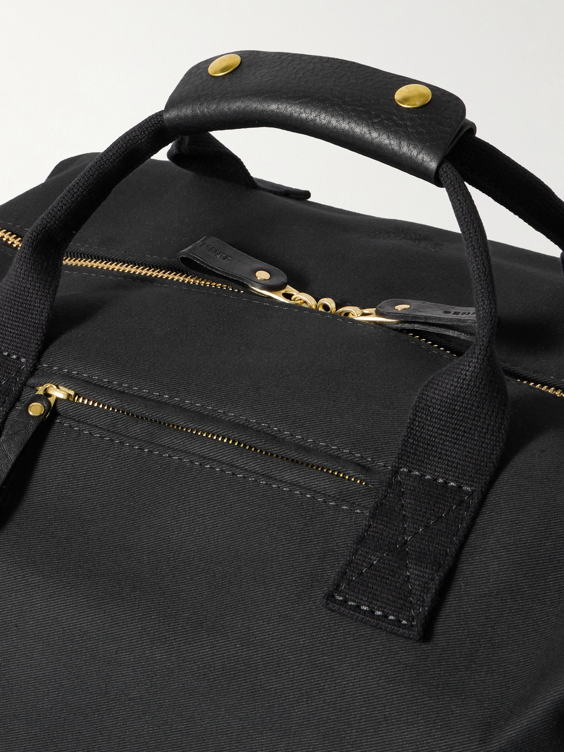  Bennett Winch - Weekender Leather-trimmed Cotton-canvas Holdall - Men - Black 