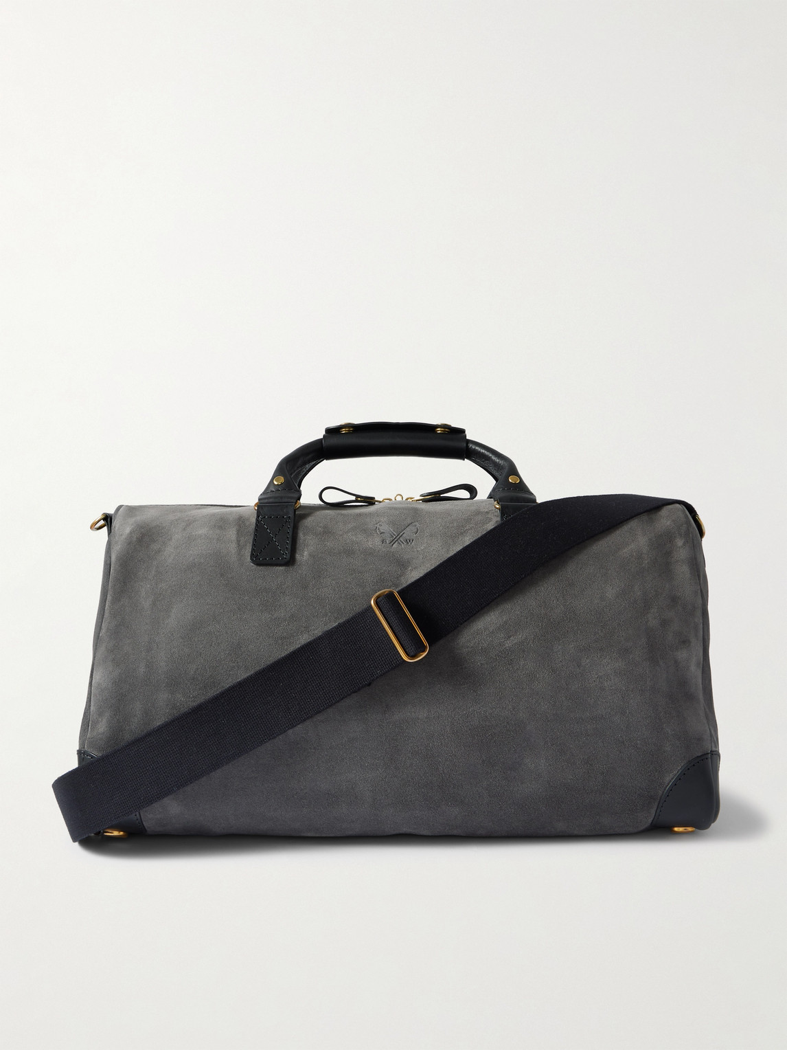 Bennett Winch – Commuter Leather-Trimmed Suede Holdall