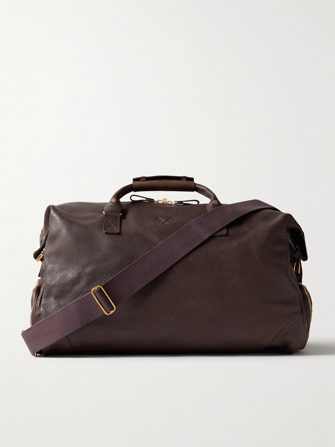 Bennett Winch Logo-Debossed Full-Grain Leather Weekend Bag - Men