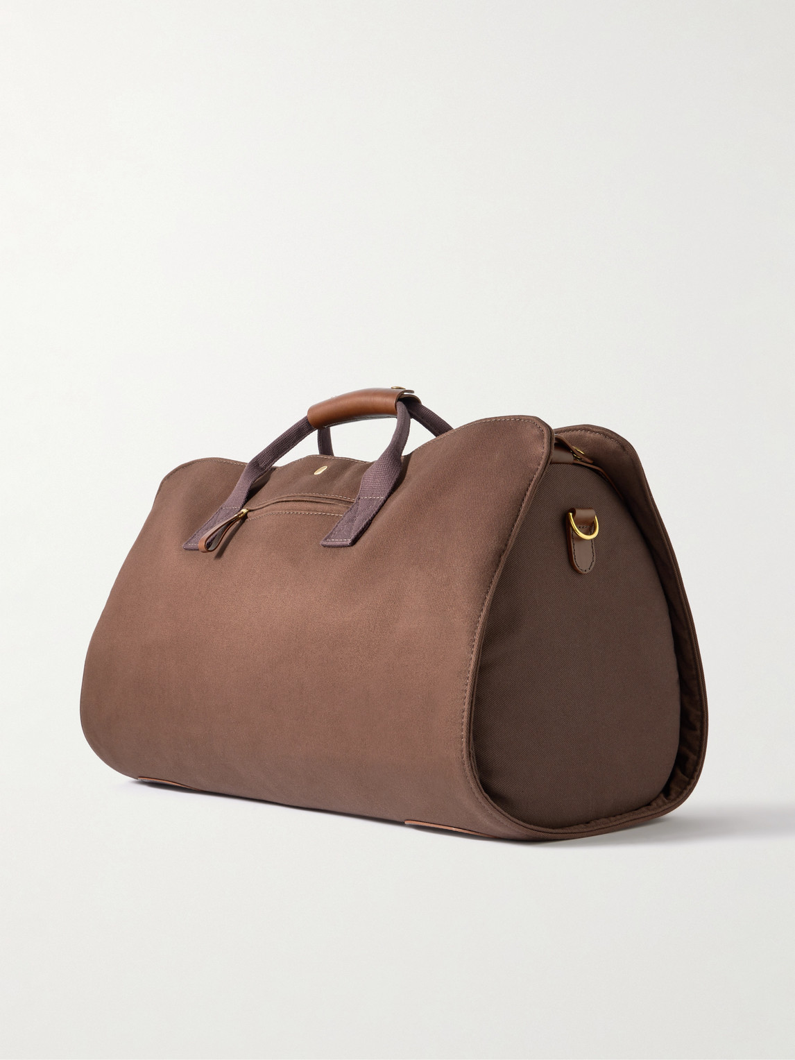  Bennett Winch - Logo-embroidered Leather-trimmed Cotton-twill Suit Carrier And Holdall - Men - Brown 