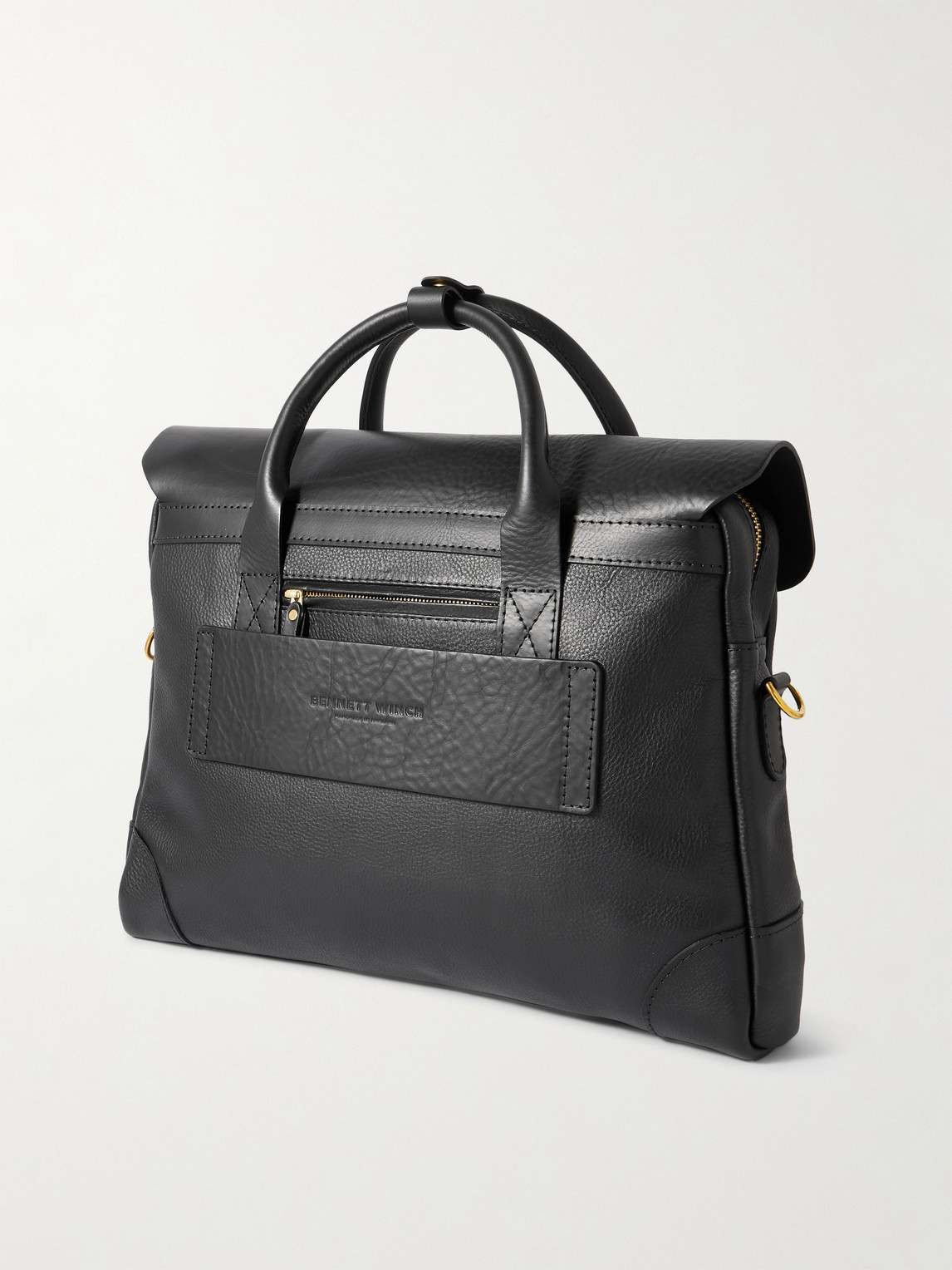 Bennett Winch Full-grain Leather Briefcase In Black