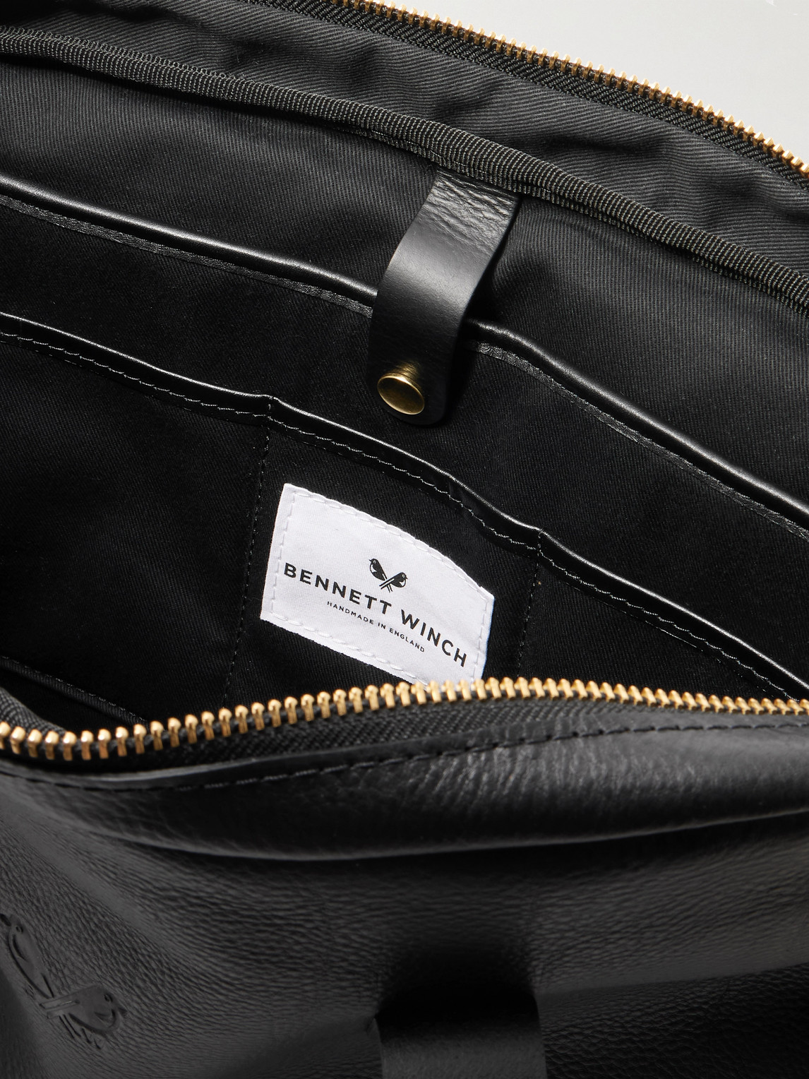Bennett Winch Full-grain Leather Briefcase In Black