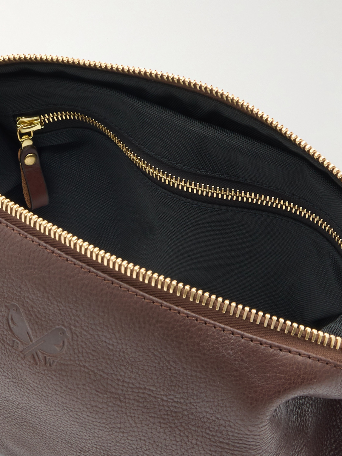 Bennett Winch Full-grain Leather Wash Bag In Brown