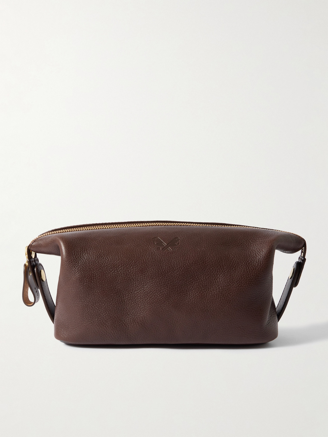 Bennett Winch Full-grain Leather Wash Bag In Brown