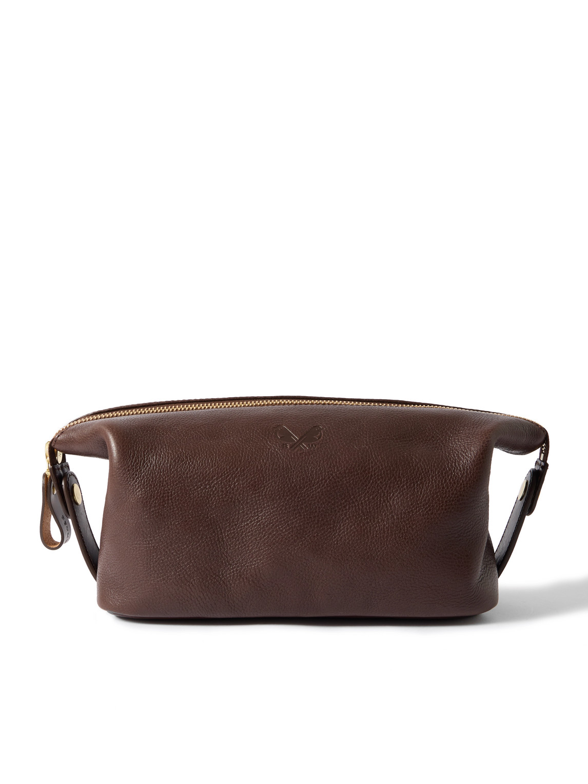 Bennett Winch Full-grain Leather Wash Bag In Brown