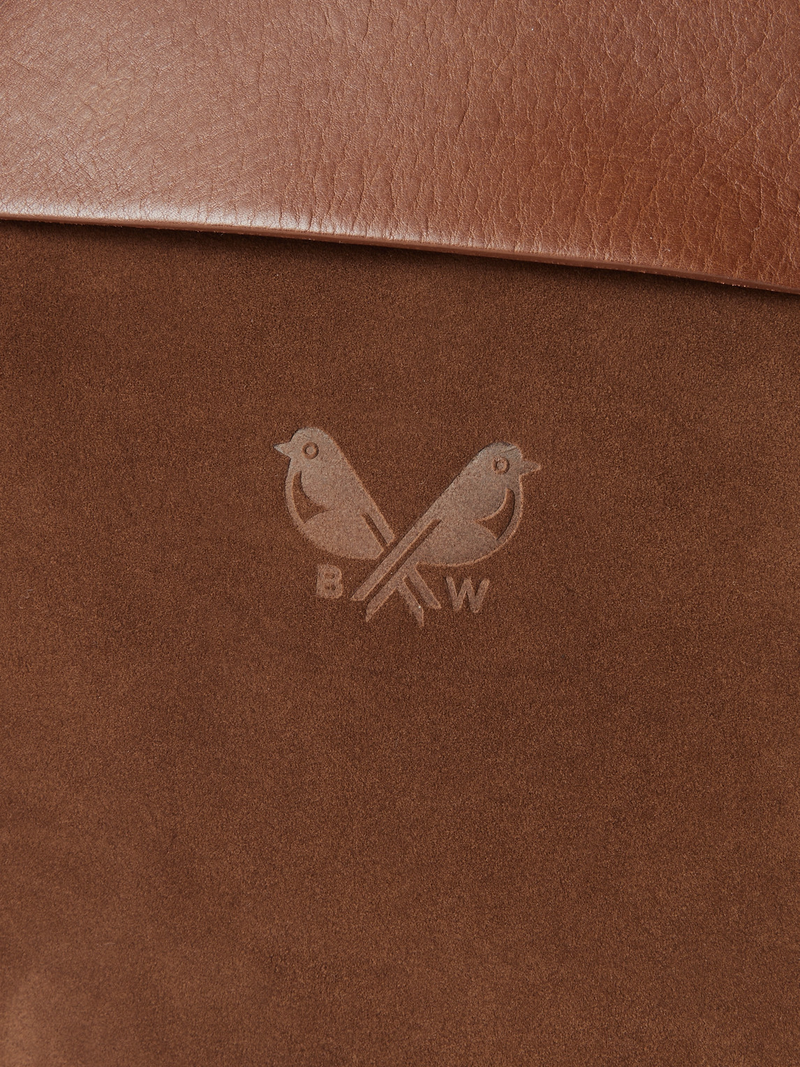 Bennett Winch Suede And Leather Briefcase In Brown