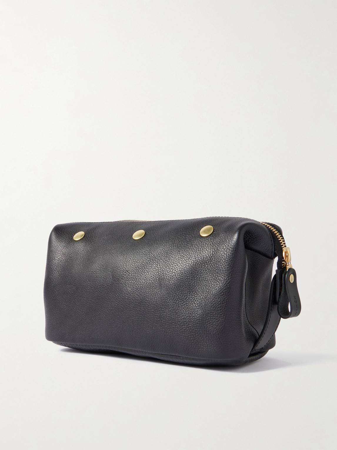 Bennett Winch Full-grain Leather Wash Bag In Black