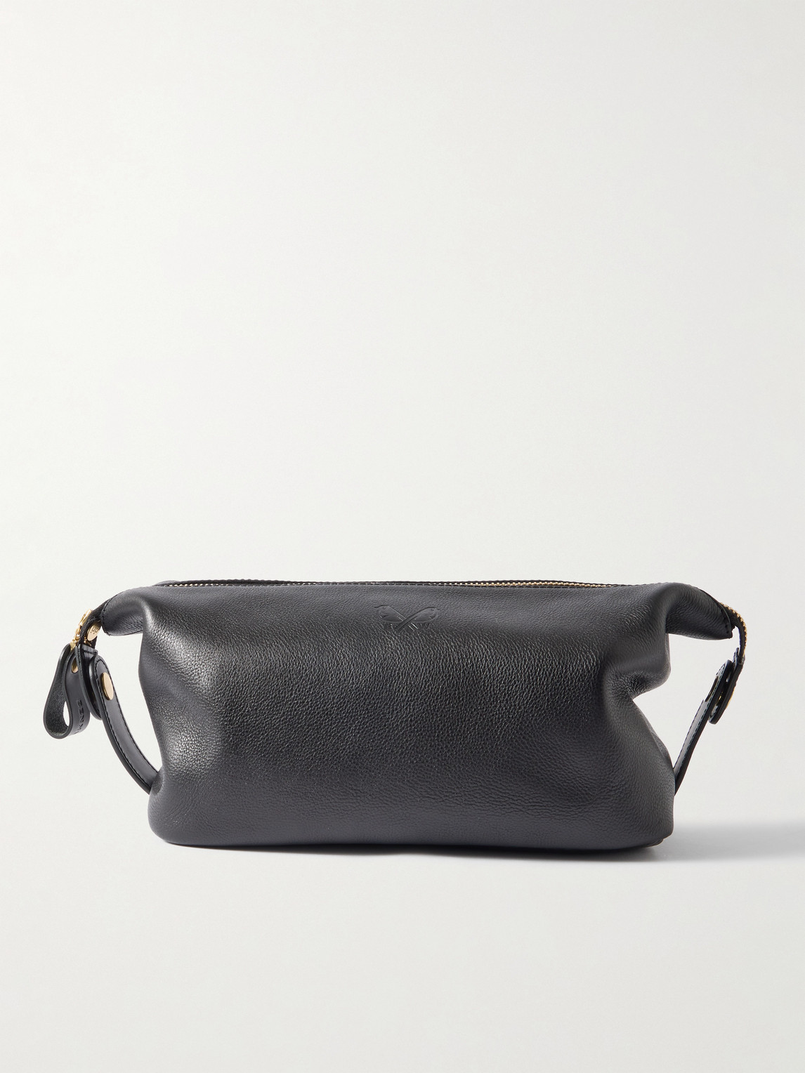 Bennett Winch Full-grain Leather Wash Bag In Black