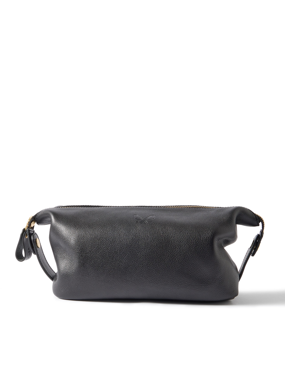 Bennett Winch Full-grain Leather Wash Bag In Black