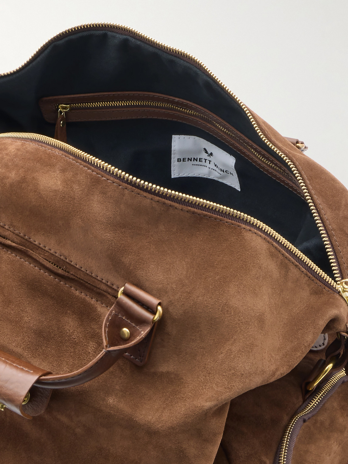 Bennett Winch Suede Weekend Bag In Brown