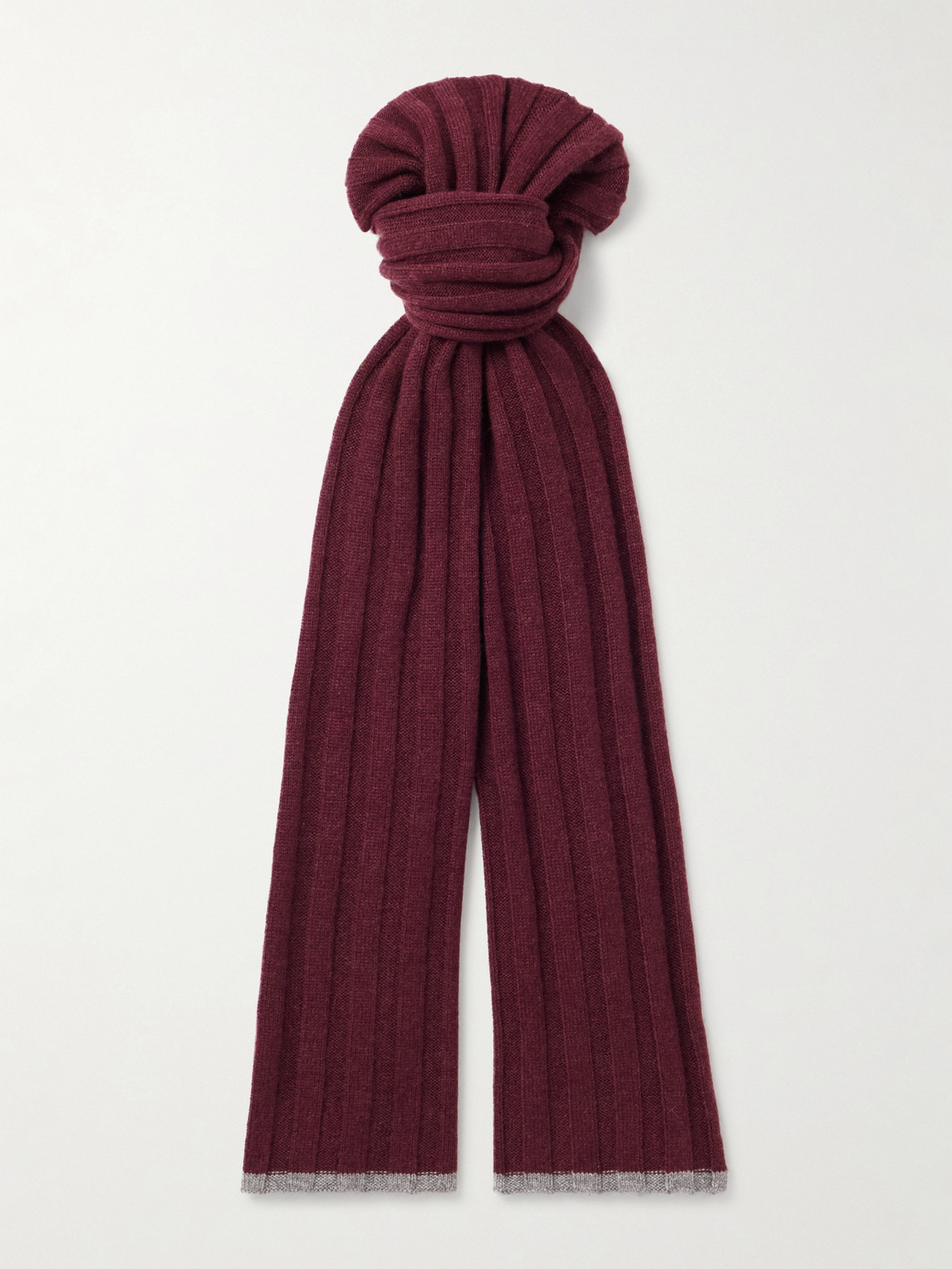 Brunello Cucinelli Ribbed Cashmere Scarf - Men
