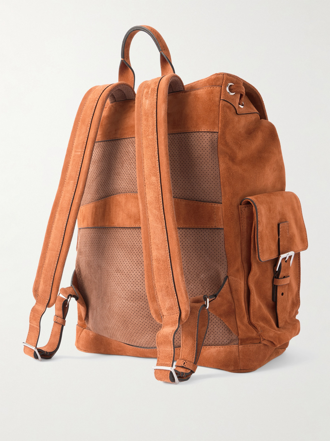  Brunello Cucinelli - Suede Backpack - Men - Brown 