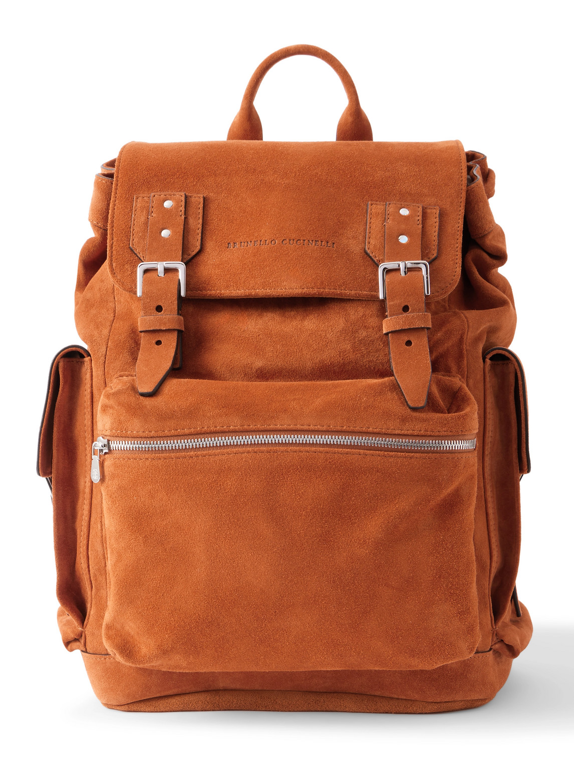 Brunello Cucinelli Suede Backpack In Brown
