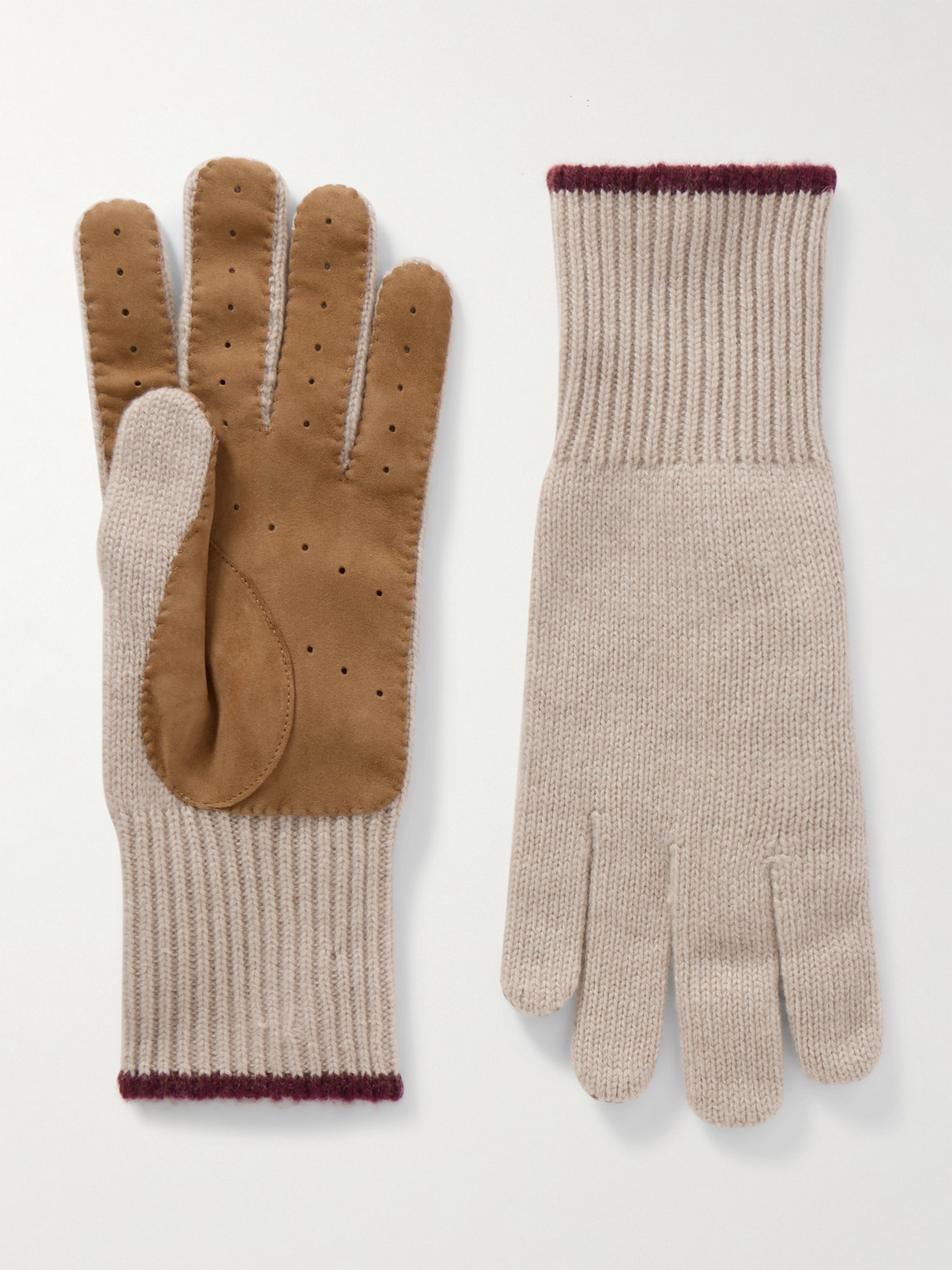 Brunello Cucinelli Ribbed Cashmere Glovesen