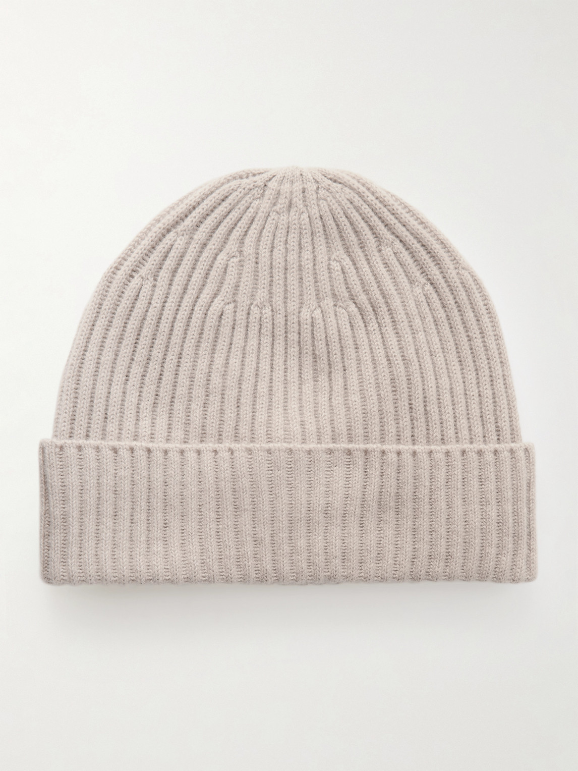 Brunello Cucinelli Ribbed Cashmere Beanie In Neutral