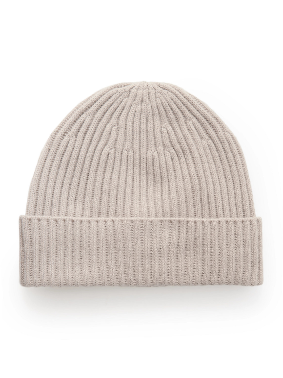 Brunello Cucinelli Ribbed Cashmere Beanie In Neutral
