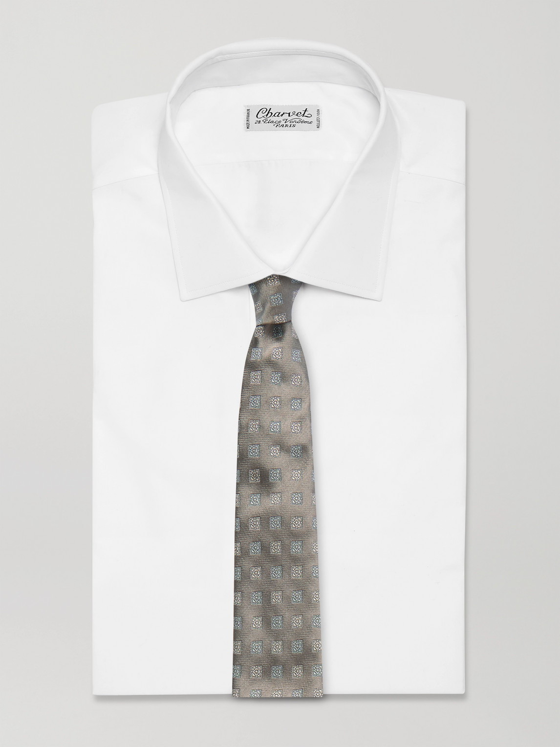 Brunello Cucinelli 8cm Silk-jacquard Tie In Gray