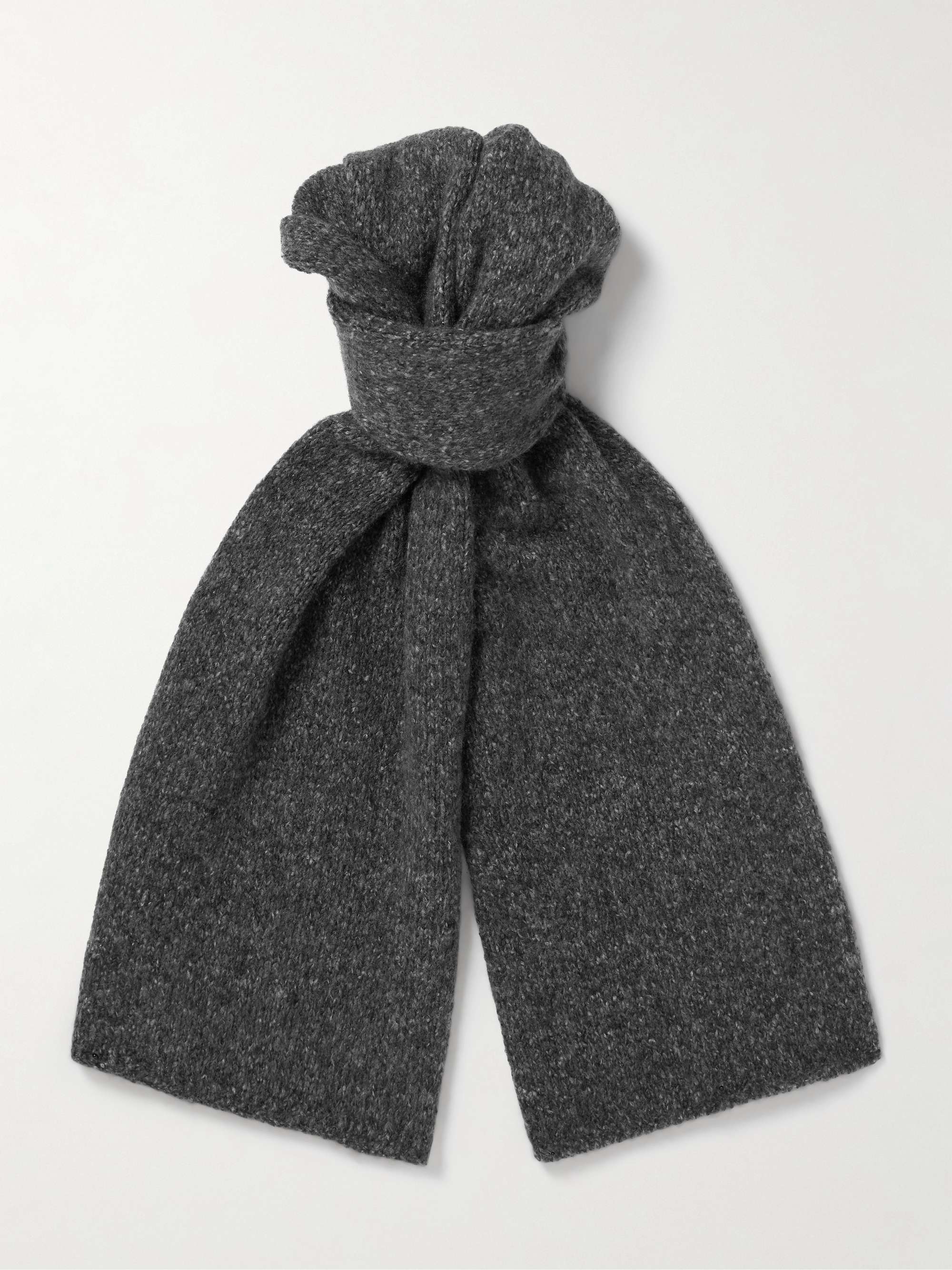 JOHNSTONS OF ELGIN Brushed Cashmere and Silk-Blend Scarf for