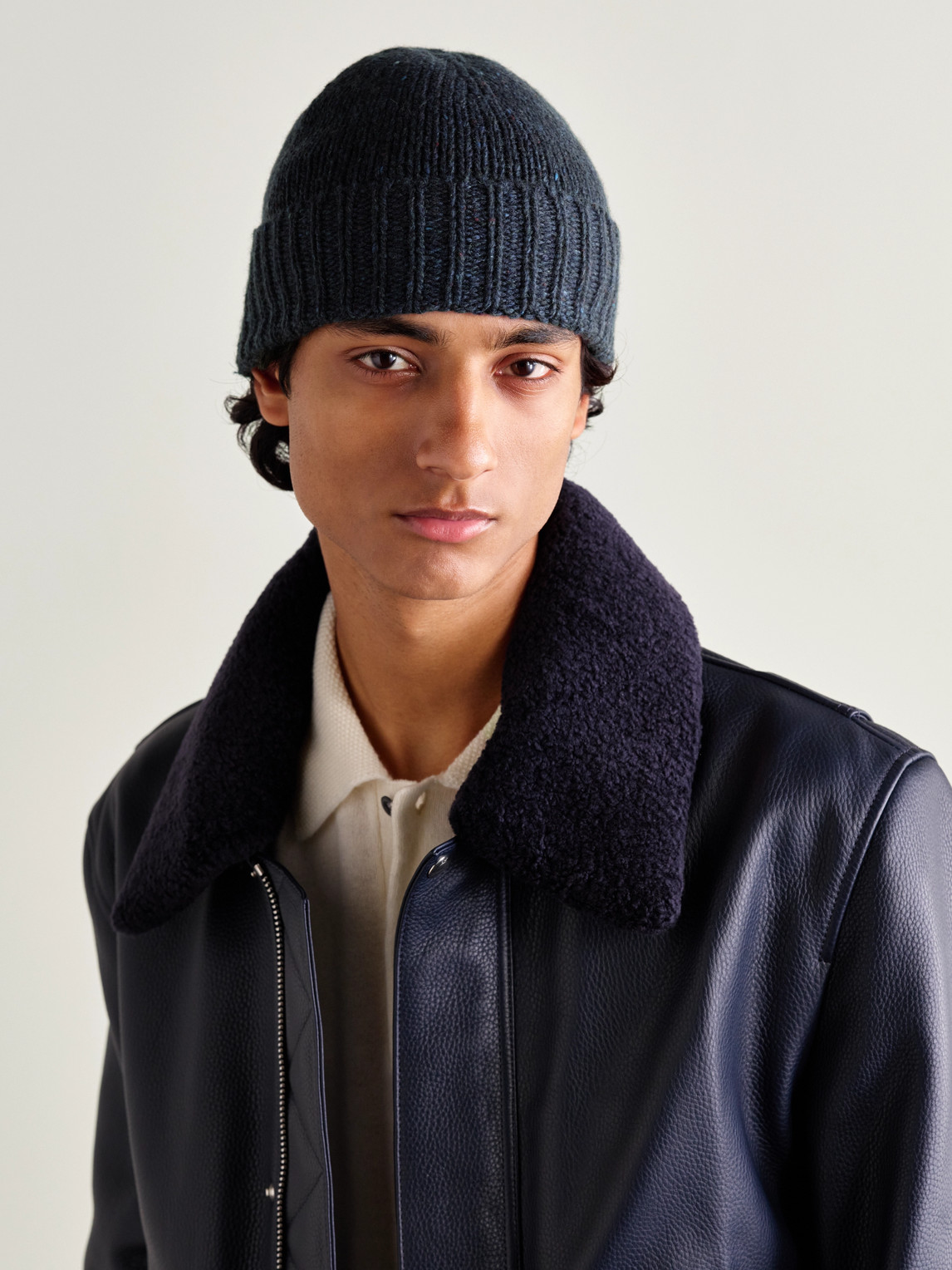 Johnstons Of Elgin Donegal Cashmere Beanie In Blue