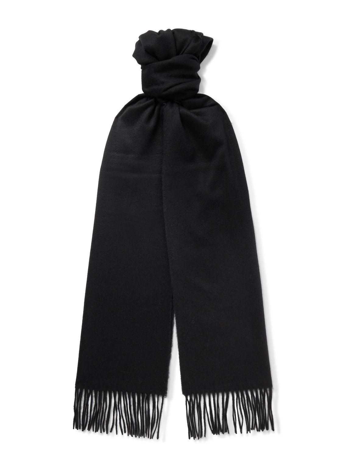 Johnstons Of Elgin Fringed Cashmere Scarf In Brown