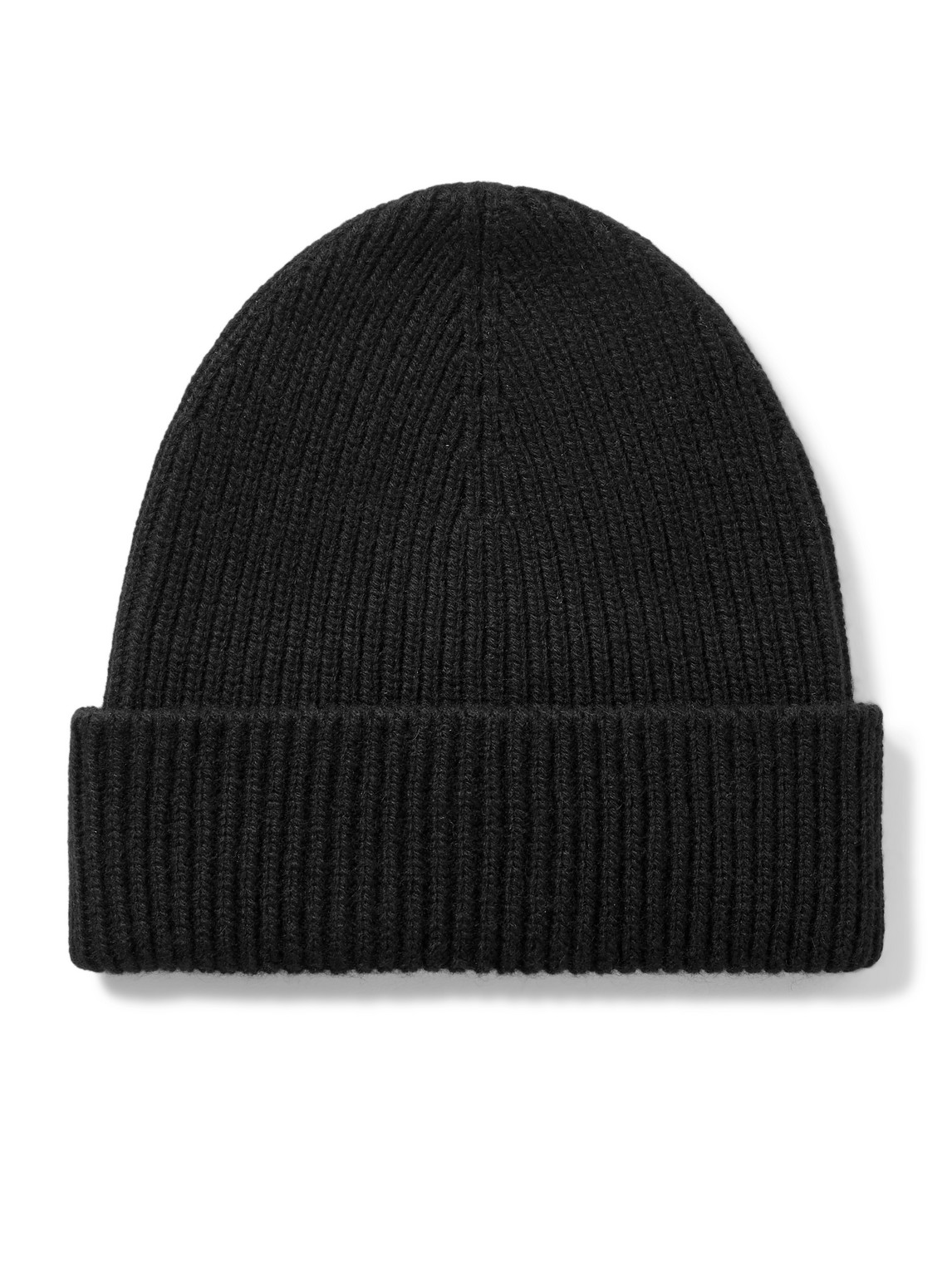 Johnstons Of Elgin Ribbed Cashmere Beanie In Black