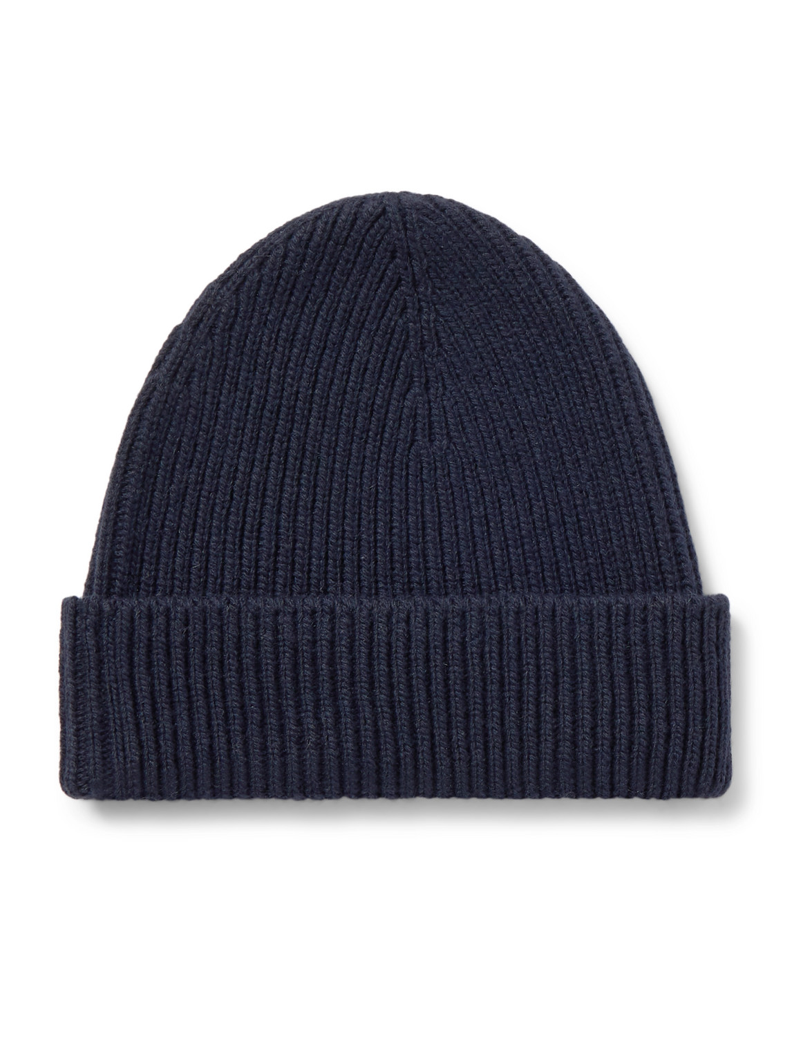 Johnstons Of Elgin Ribbed Cashmere Beanie In Blue