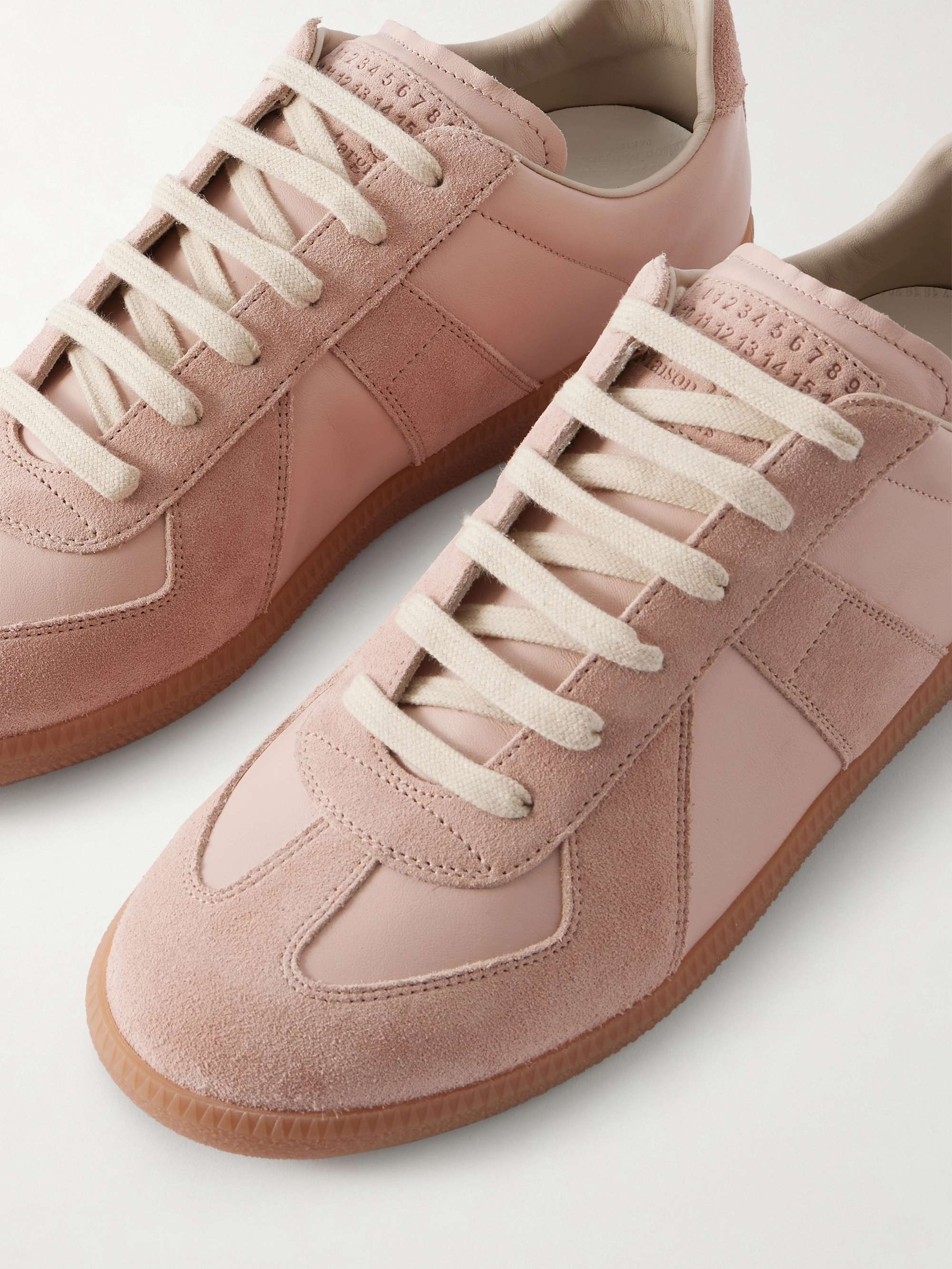 MAISON MARGIELA Replica Leather and Suede Sneakers