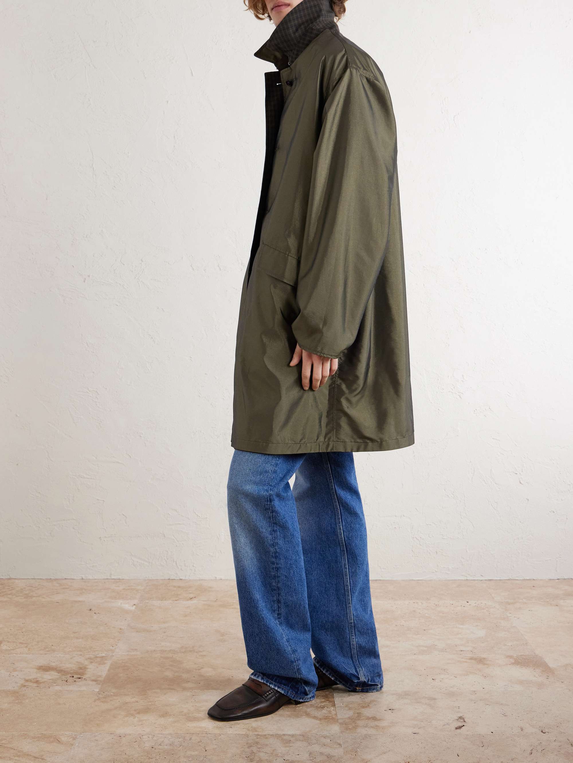 MAISON MARGIELA Reversible Checked Gabardine Coat for Men | MR PORTER