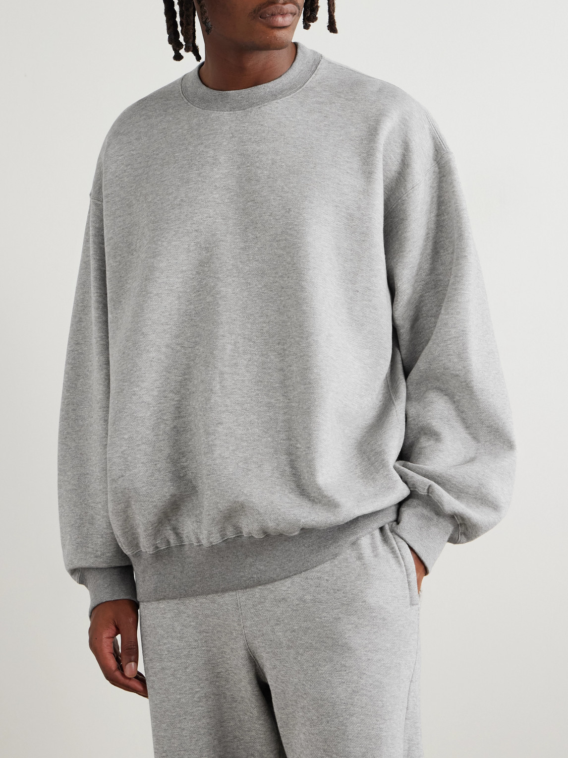 Ssstein Cotton And Yak-blend Jersey Sweatshirt In Gray