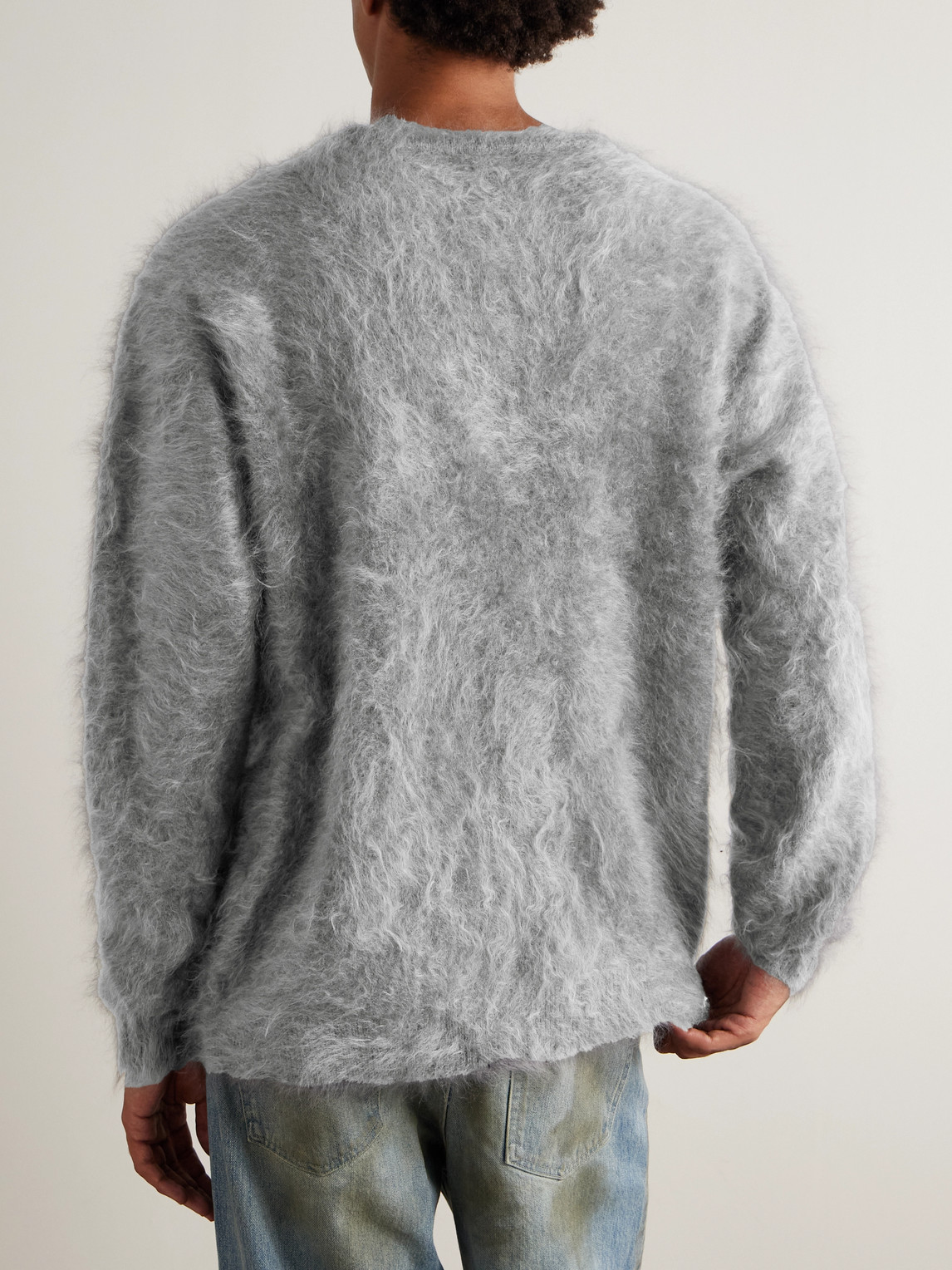 Ssstein Brushed-cashmere Sweater In Gray