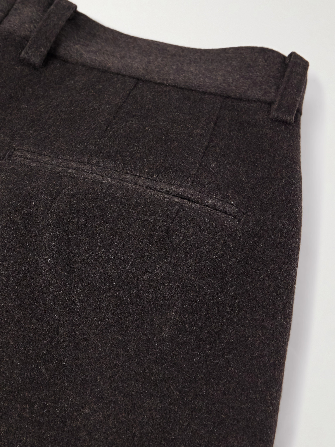 Ssstein Wide-leg Pleated Cashmere Trousers In Black