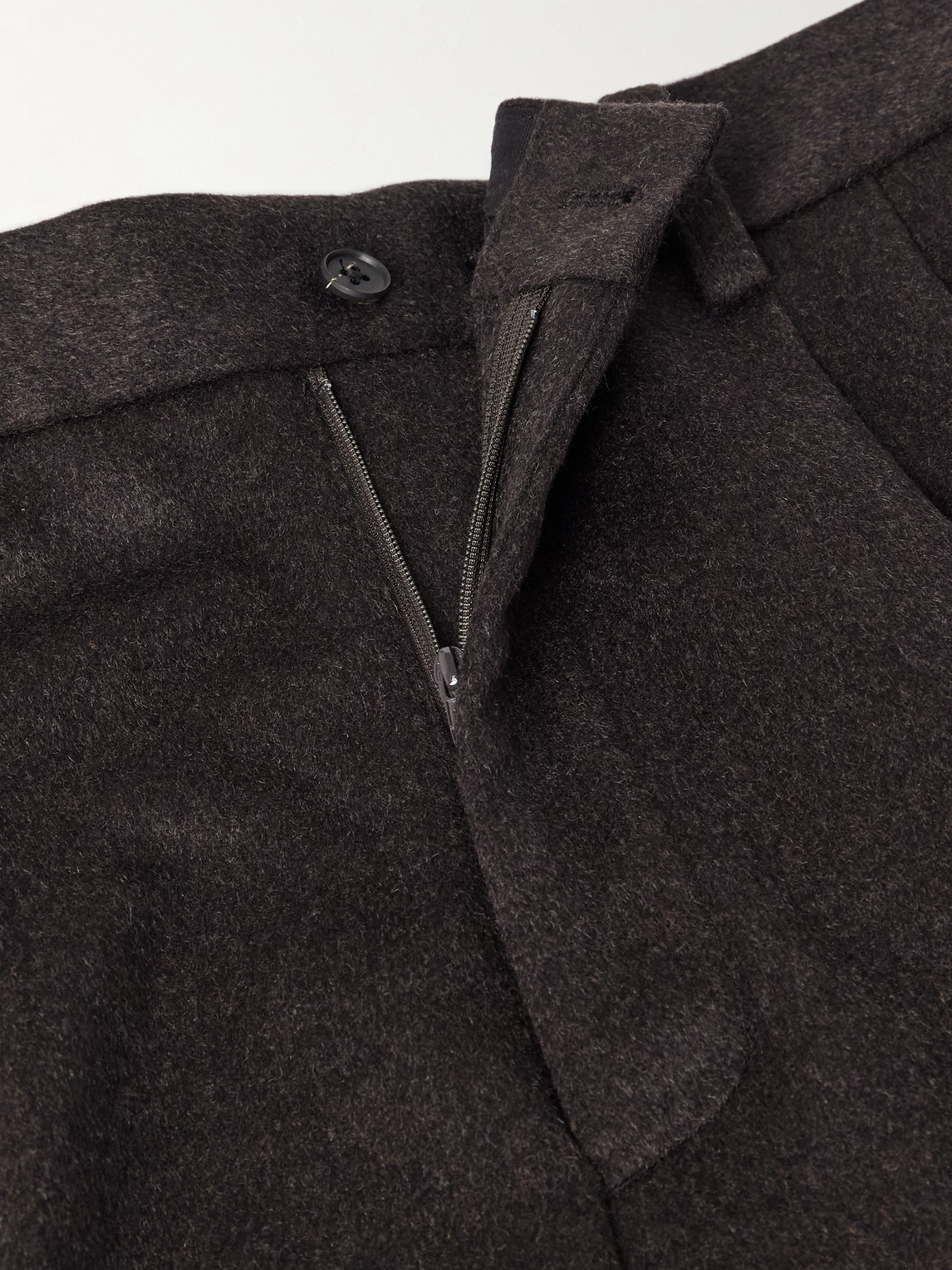 Ssstein Wide-leg Pleated Cashmere Trousers In Black