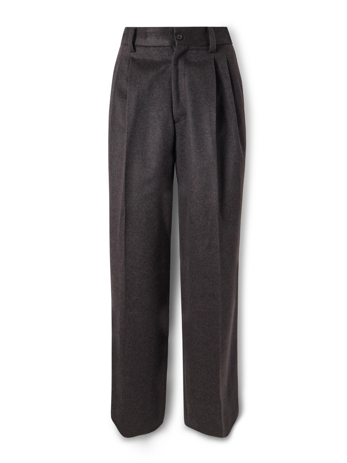 Ssstein Wide-leg Pleated Cashmere Trousers In Black