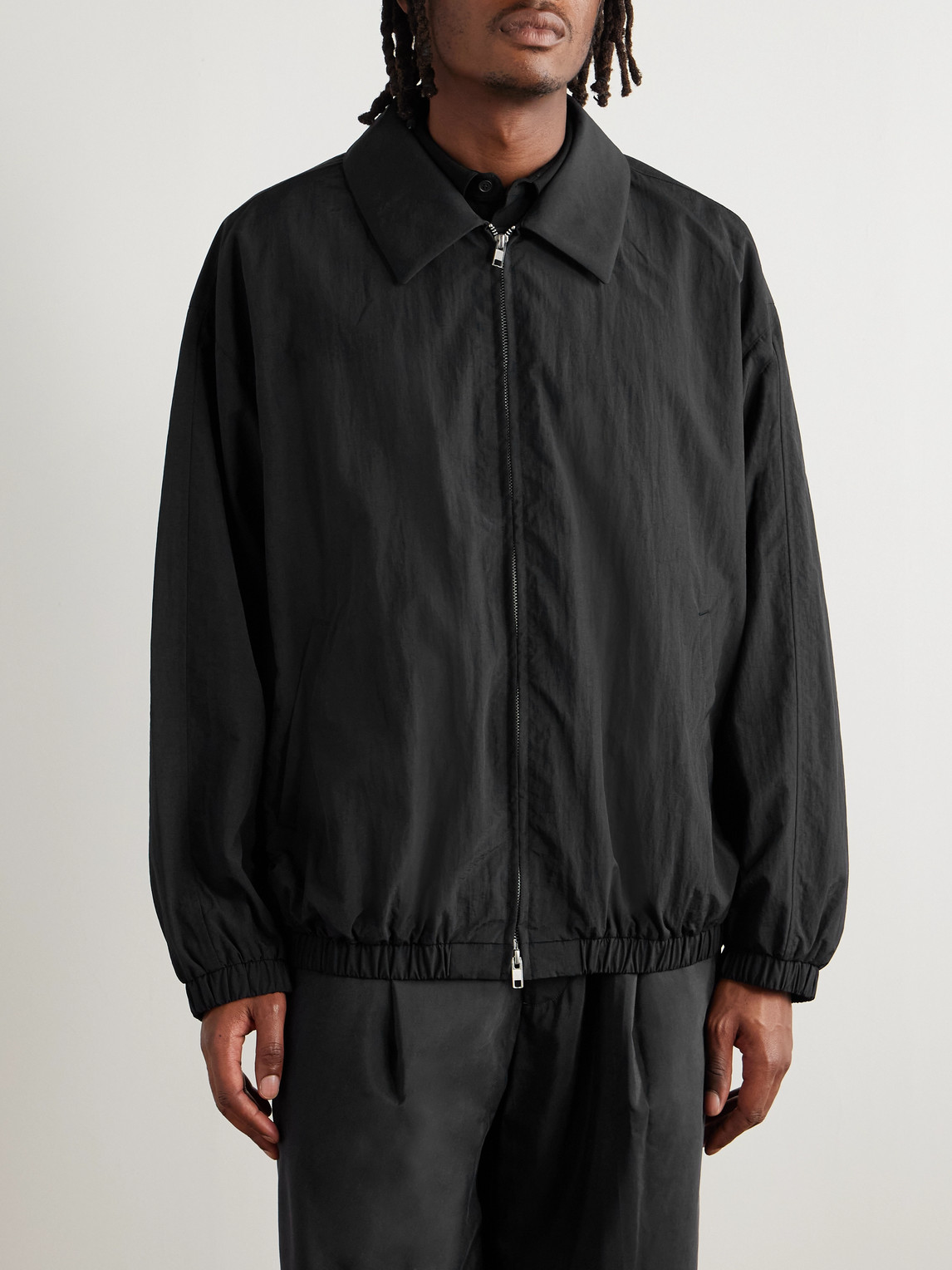 Ssstein Oversized Nylon Jacket In Black