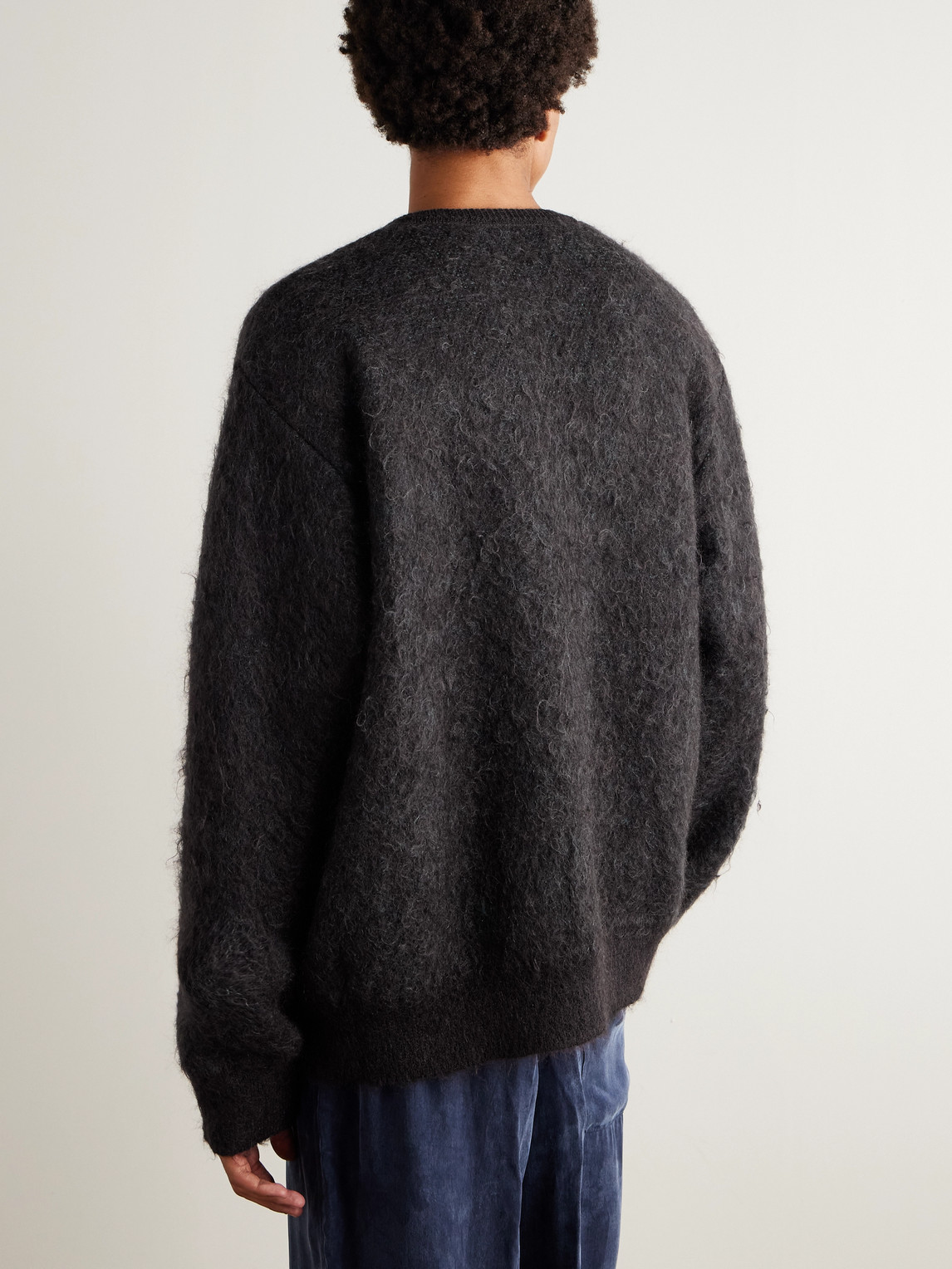 Ssstein Brushed-knit Cardigan In Brown