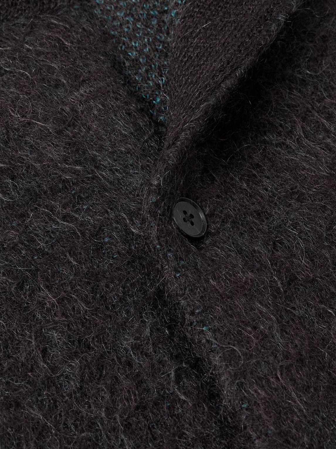 Ssstein Brushed-knit Cardigan In Brown