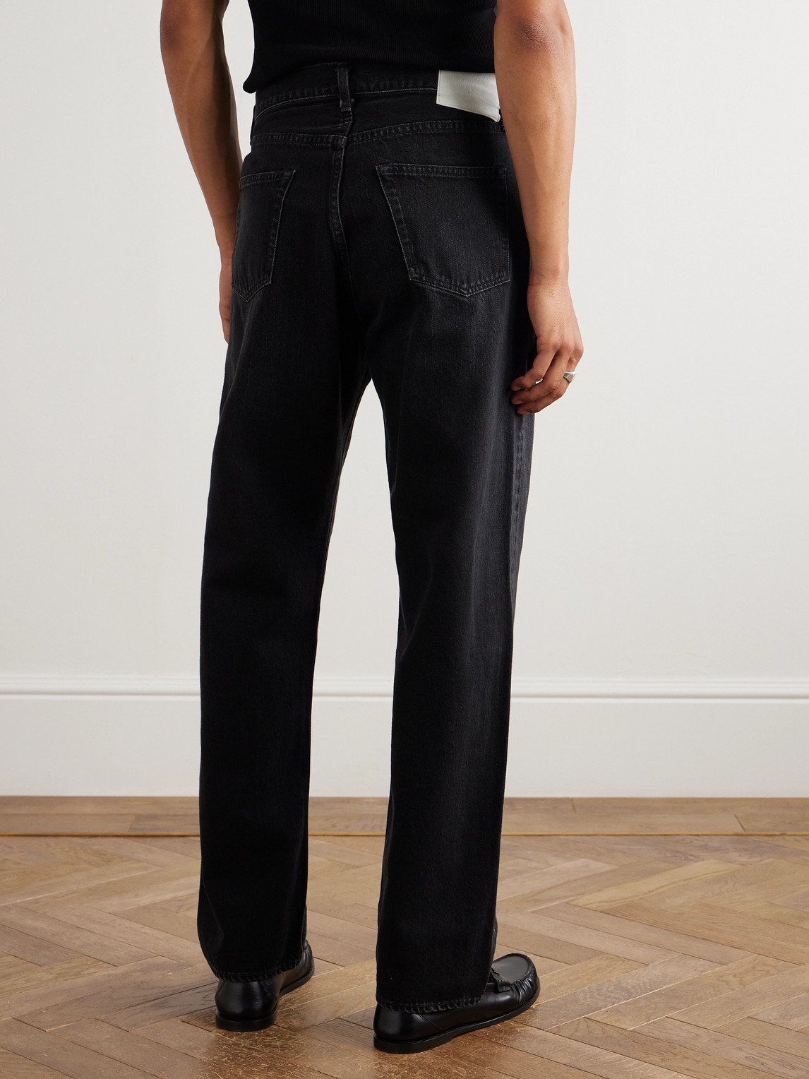 Ssstein Vintage Reproduction Tapered Jeans In Black