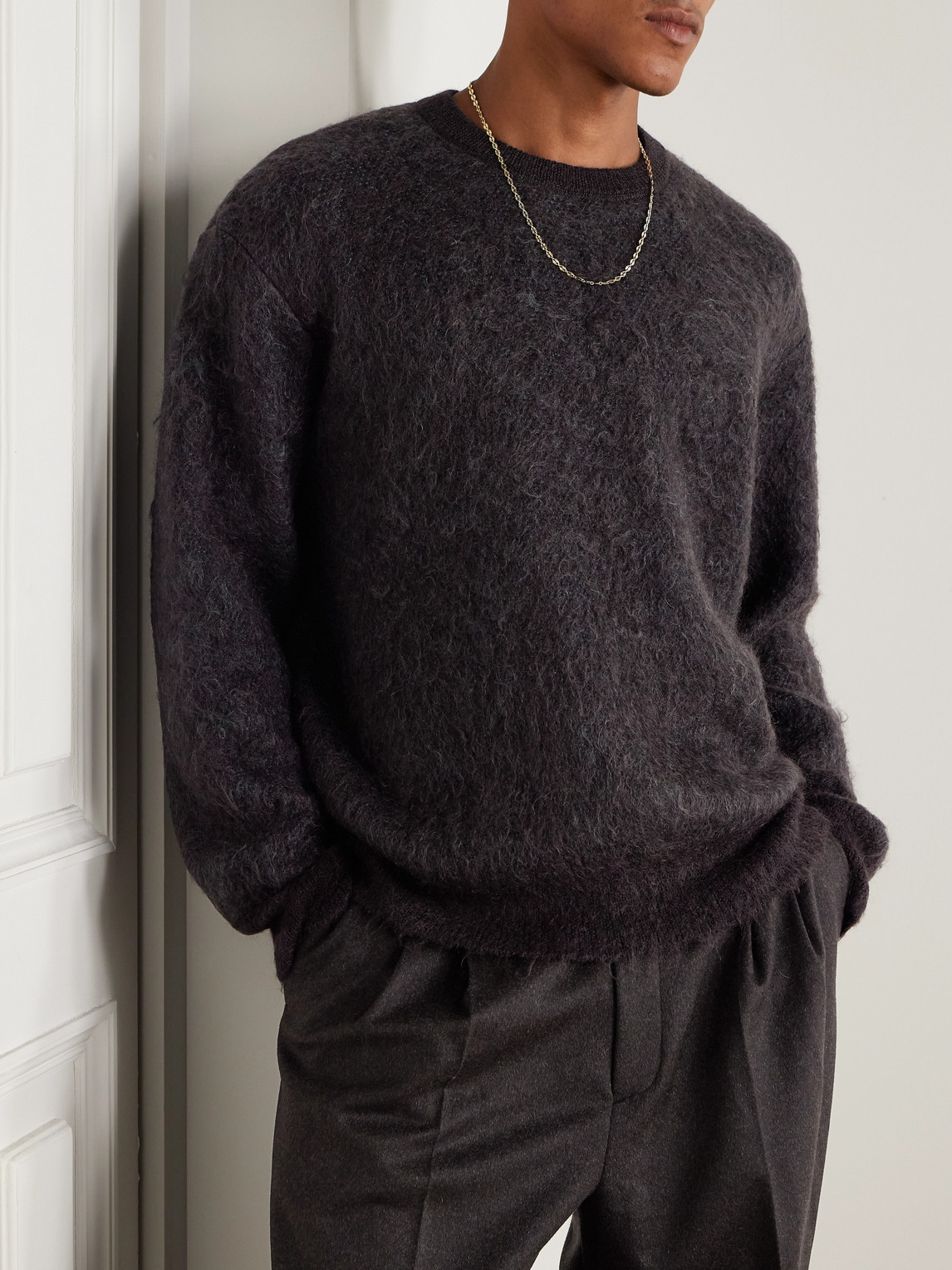 Ssstein Jacquard-knit Sweater In Black