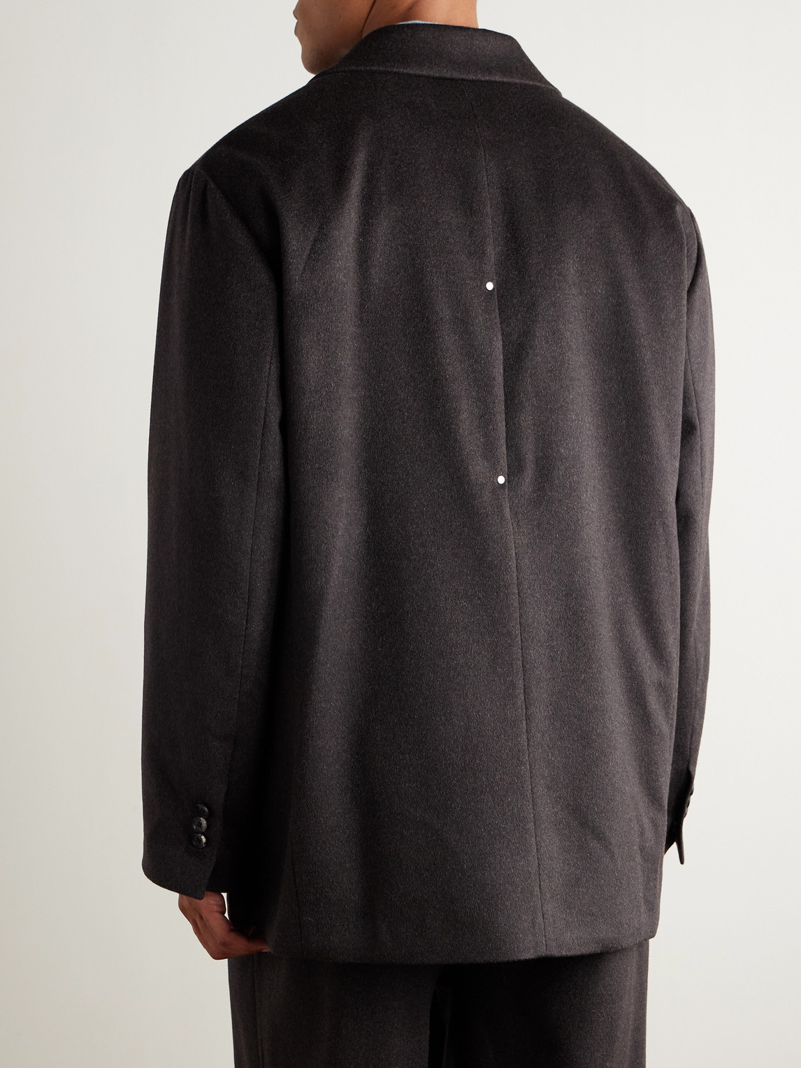 Ssstein Double-breasted Cashmere Blazer In Brown