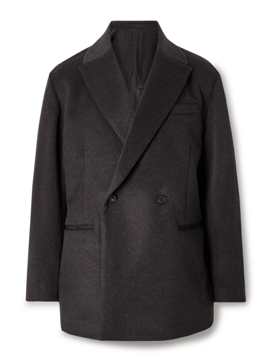 Ssstein Double-breasted Cashmere Blazer In Brown