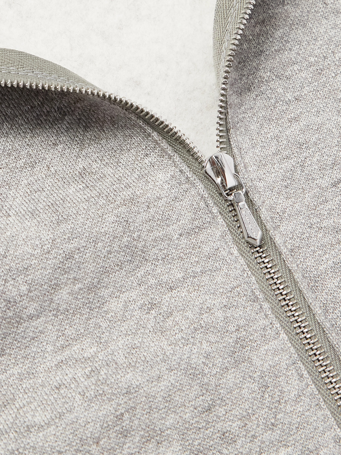 Ssstein Cotton And Yak-blend Jersey Zip-up Hoodie In Gray